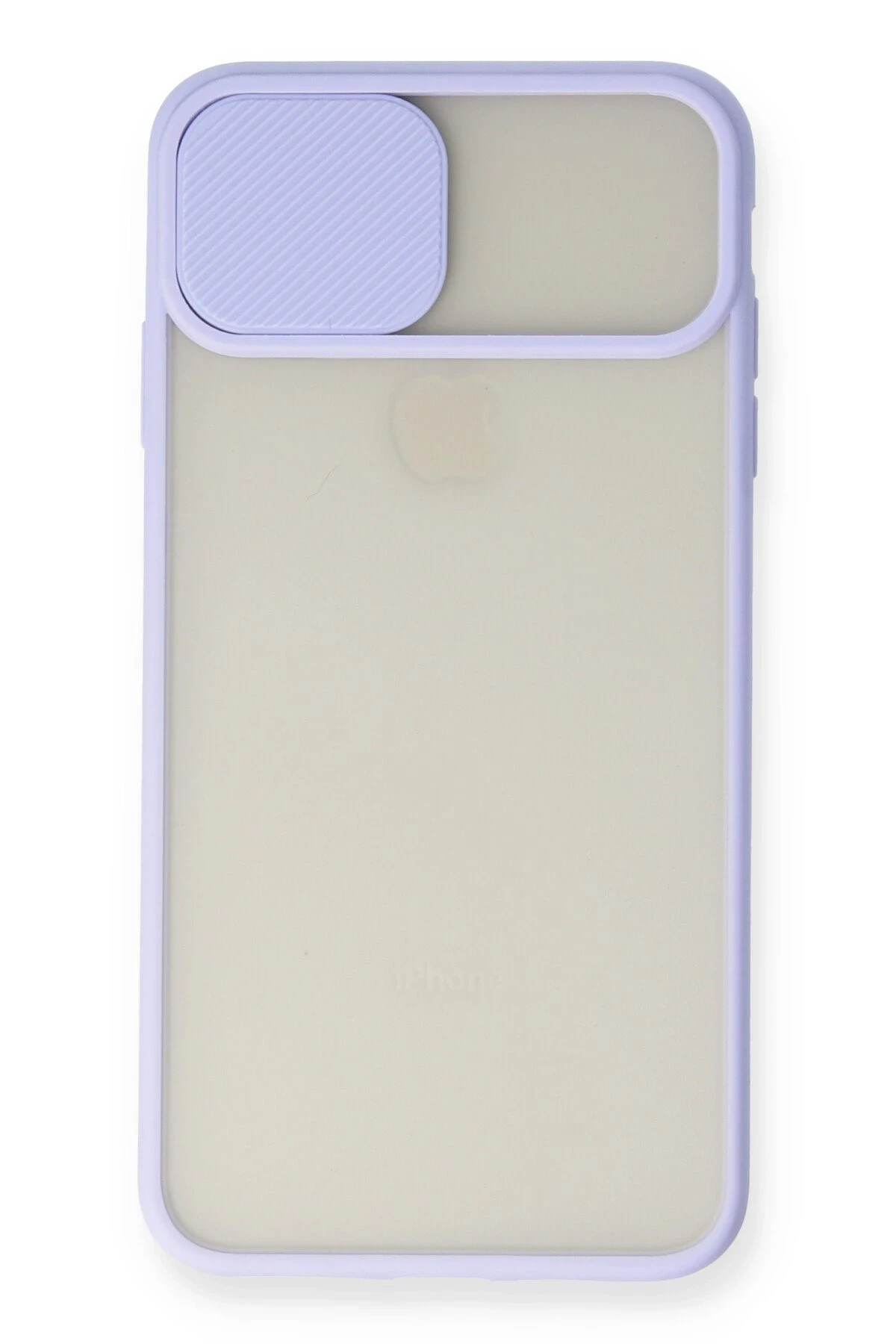 Newface iPhone XS Max Kılıf Palm Buzlu Kamera Sürgülü Silikon - Lila