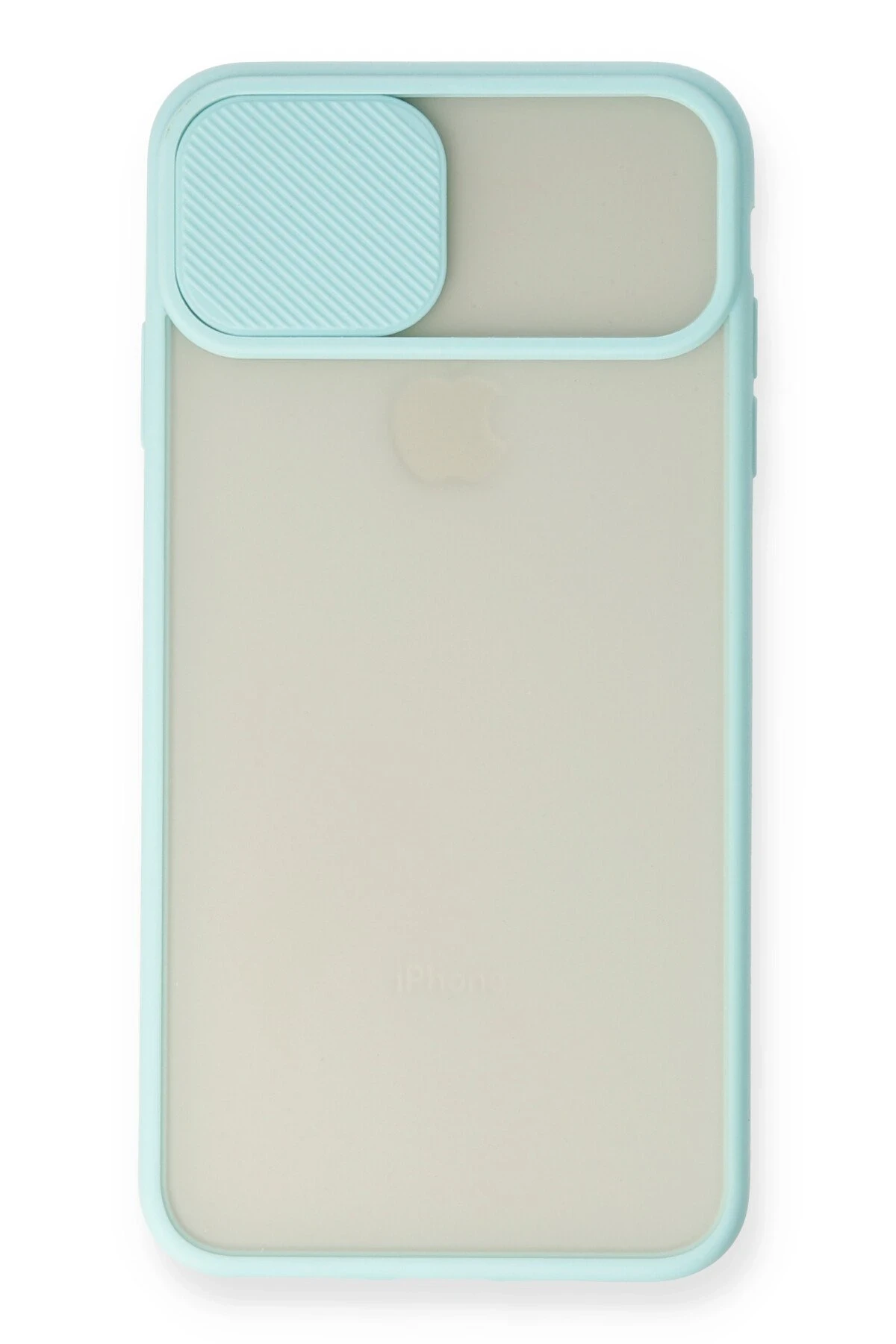 Newface iPhone XS Max Kılıf Palm Buzlu Kamera Sürgülü Silikon - Turkuaz