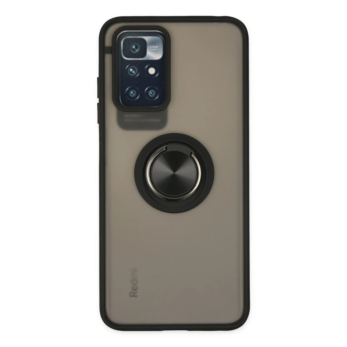 Newface Xiaomi Redmi 10 2022 Kılıf Montreal Yüzüklü Silikon Kapak - Siyah — görsel 6