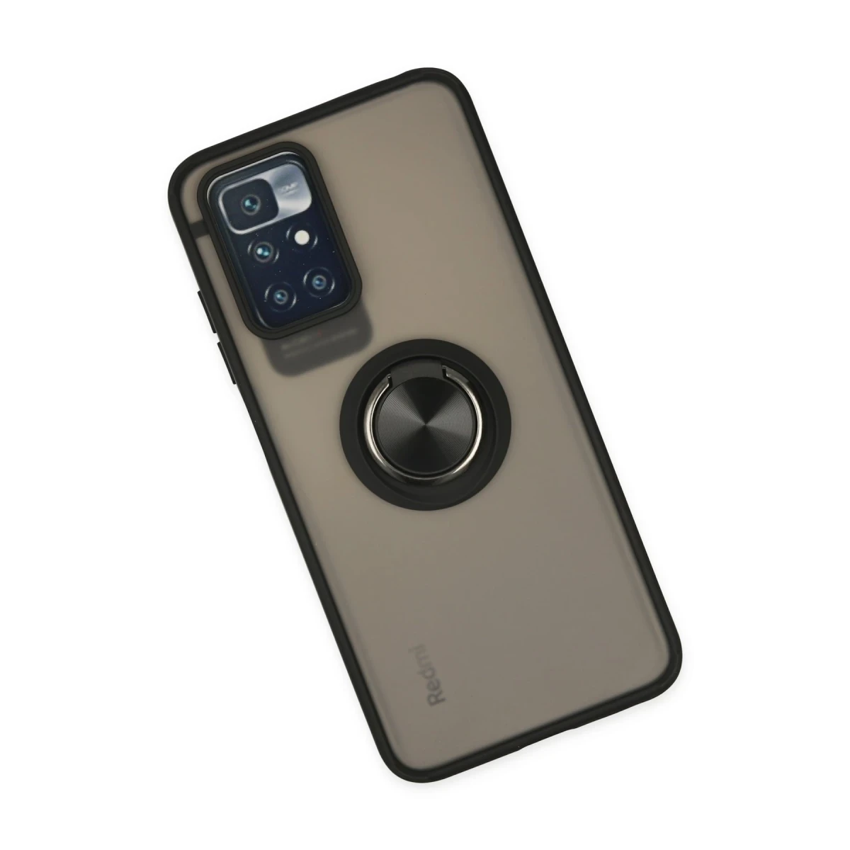 Newface Xiaomi Redmi 10 2022 Kılıf Montreal Yüzüklü Silikon Kapak - Siyah — görsel 8