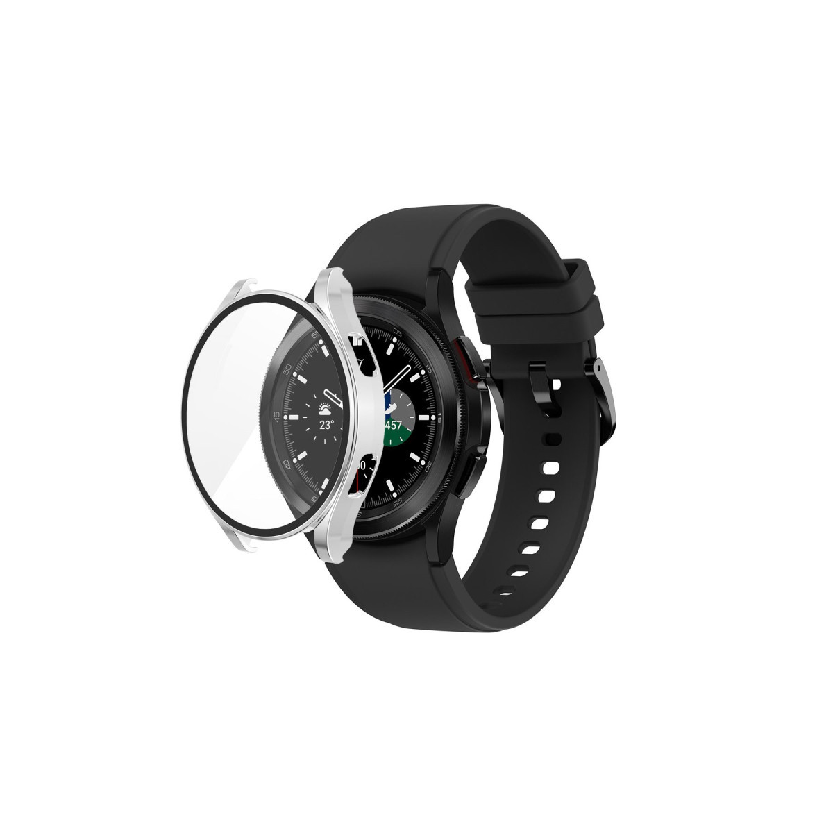 Newface Watch 4 46mm Wall Camlı Kasa Ekran Koruyucu - Gümüş — görsel 8