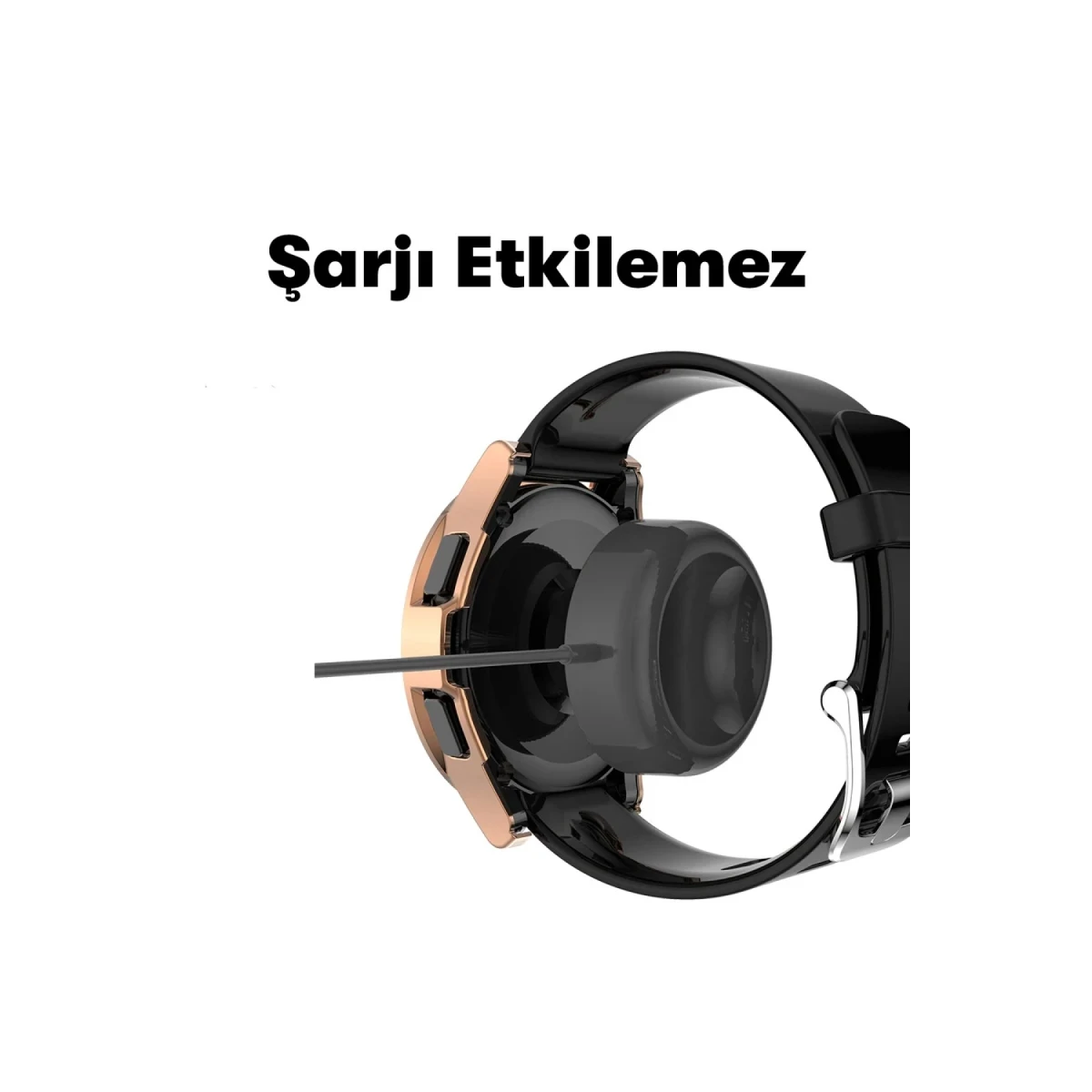 Newface Watch 4 46mm Wall Camlı Kasa Ekran Koruyucu - Gümüş — görsel 6