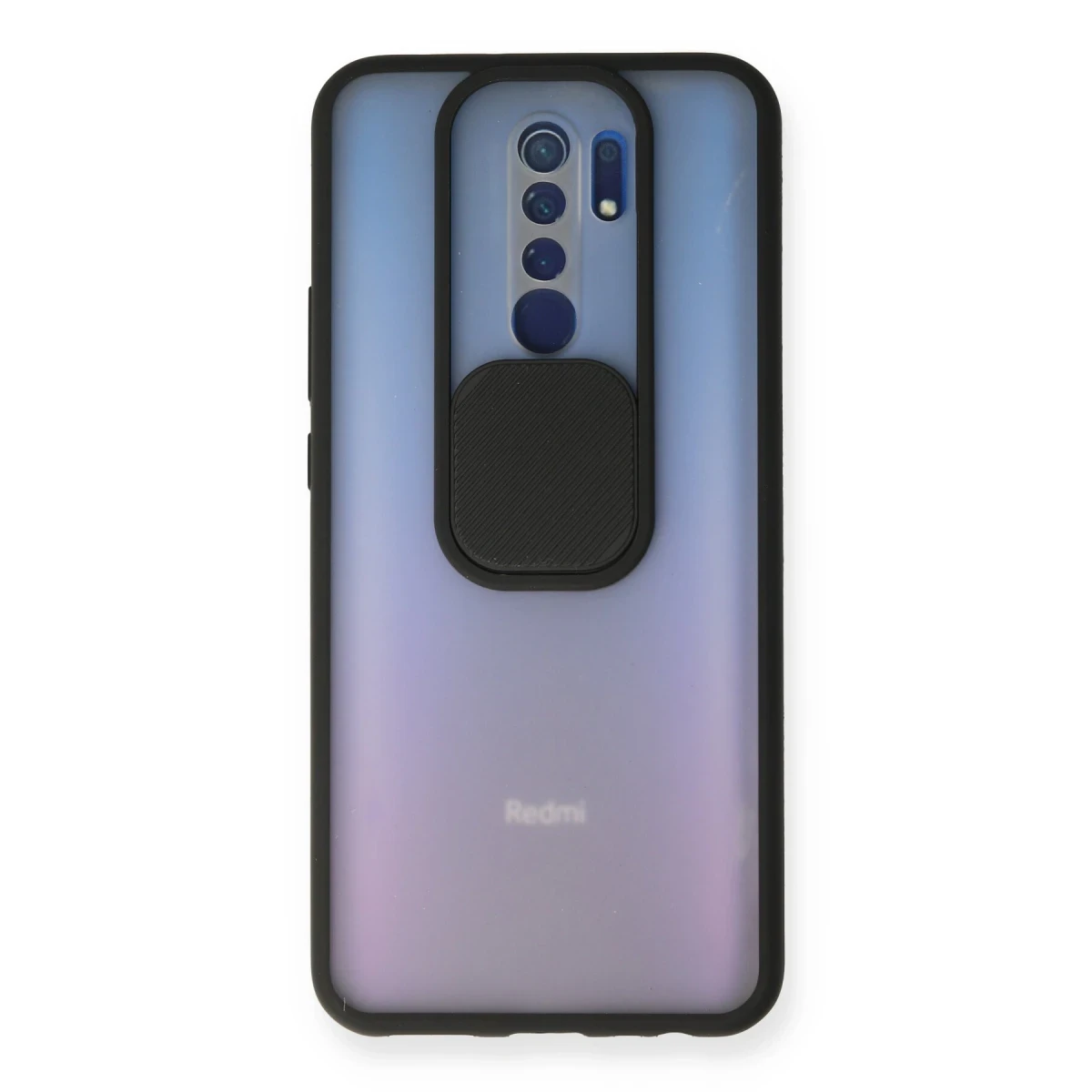 Newface Xiaomi Redmi 9 Kılıf Palm Buzlu Kamera Sürgülü Silikon - Siyah — görsel 4