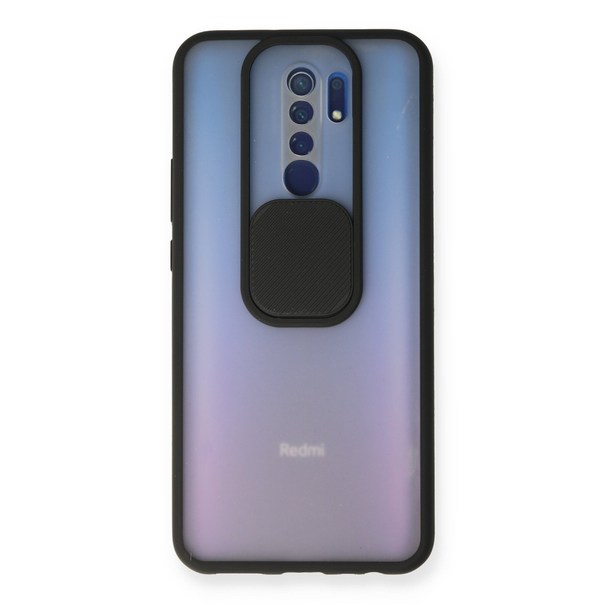 Newface Xiaomi Redmi 9 Kılıf Palm Buzlu Kamera Sürgülü Silikon - Siyah — görsel 7