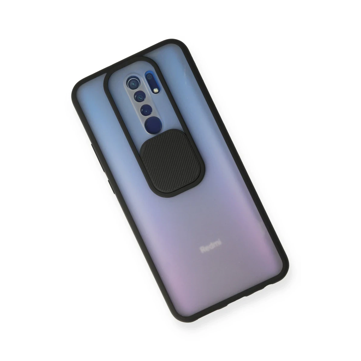 Newface Xiaomi Redmi 9 Kılıf Palm Buzlu Kamera Sürgülü Silikon - Siyah — görsel 6