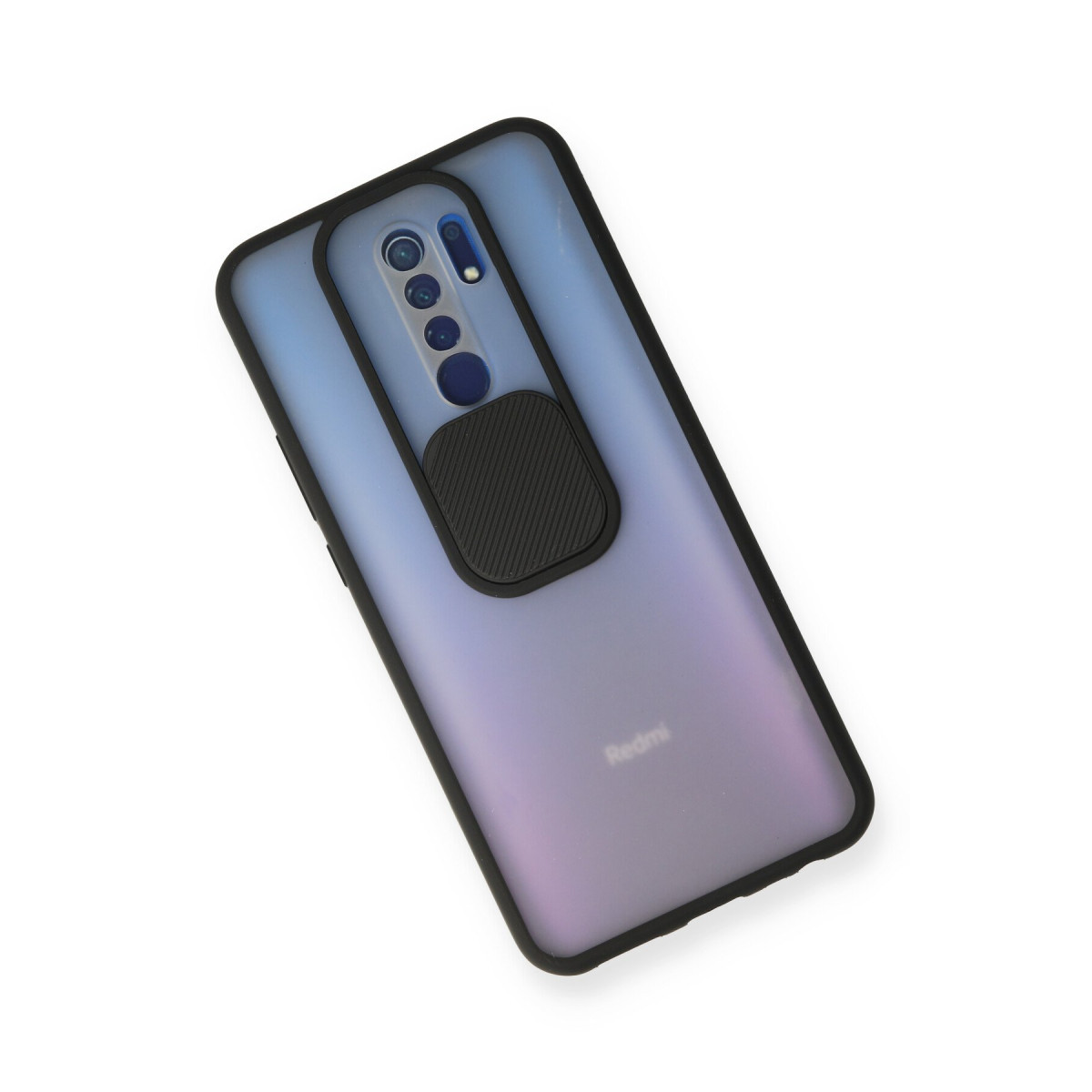 Newface Xiaomi Redmi 9 Kılıf Palm Buzlu Kamera Sürgülü Silikon - Siyah — görsel 9