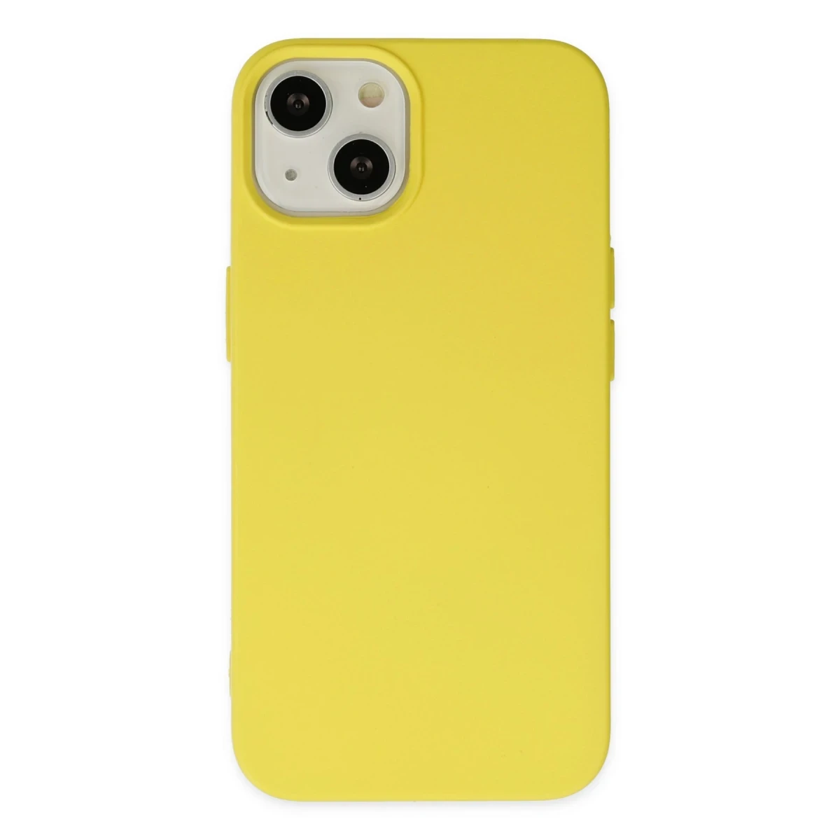 Newface Apple iPhone 14 Kılıf Nano içi Kadife Silikon - Sarı