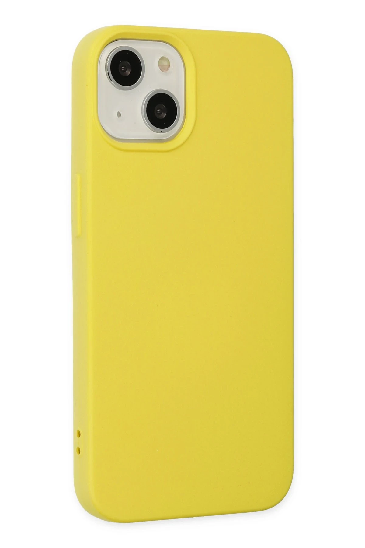 Newface iPhone 14 Kılıf Nano içi Kadife Silikon - Sarı