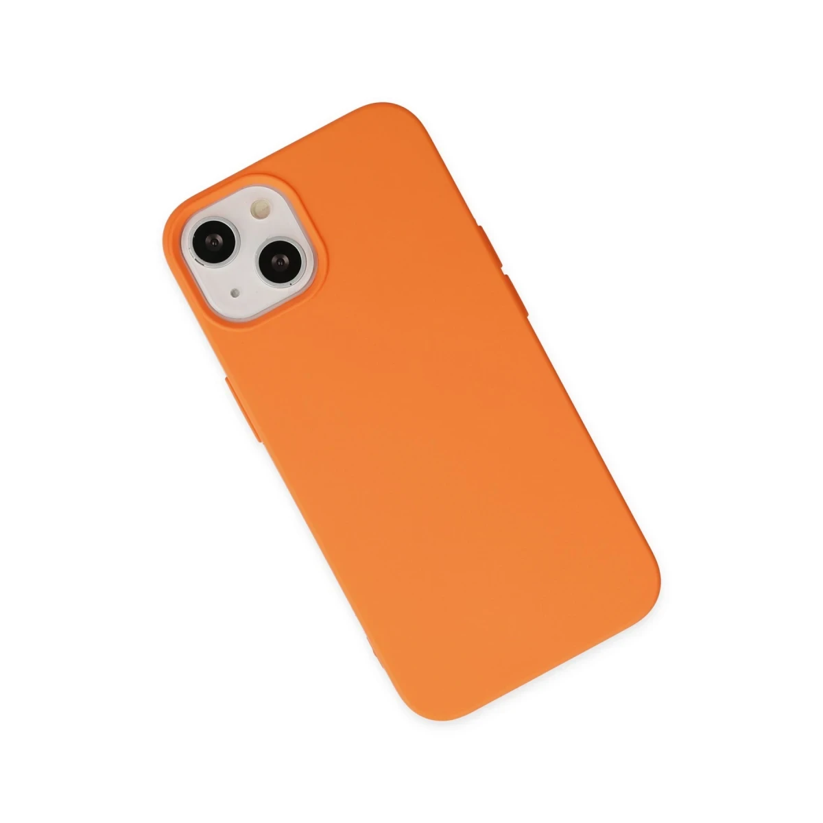 Newface Apple iPhone 14 Kılıf Nano içi Kadife Silikon - Turuncu