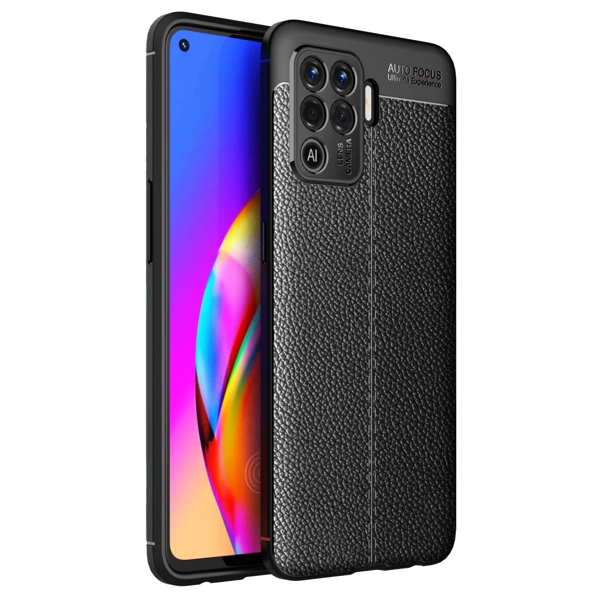 Newface Oppo Reno 5 Lite Kılıf Auto Focus Kapak - Siyah — görsel 4