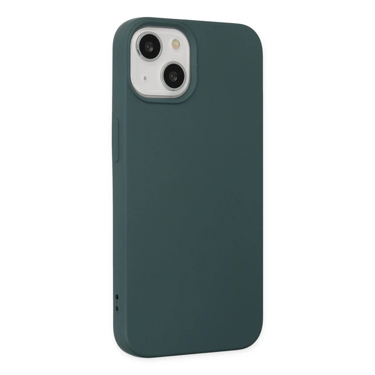Newface Apple iPhone 14 Kılıf Nano içi Kadife Silikon - Koyu Yeşil