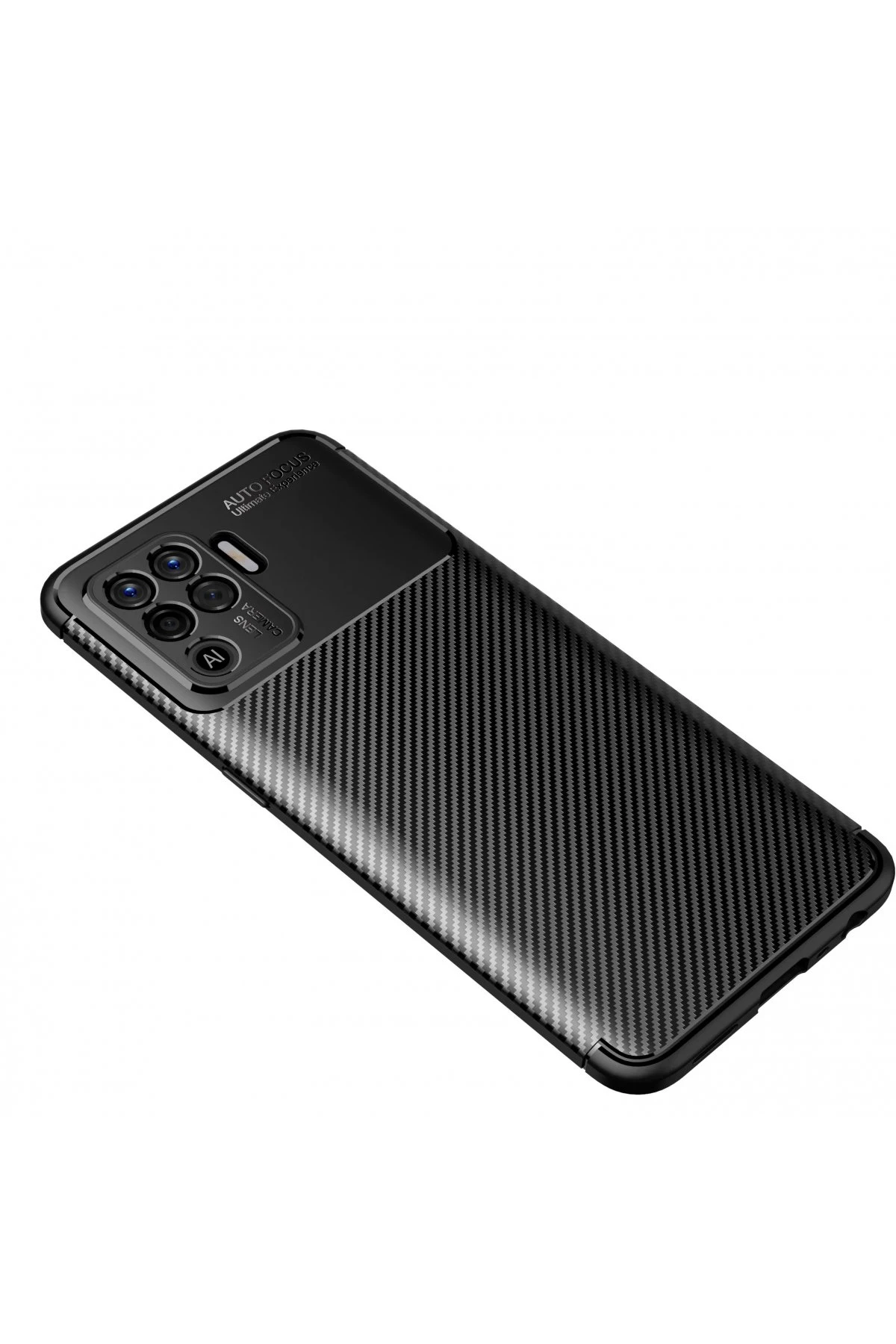 Newface Oppo Reno 5 Lite Kılıf Auto Focus Karbon Kapak - Siyah — görsel 2