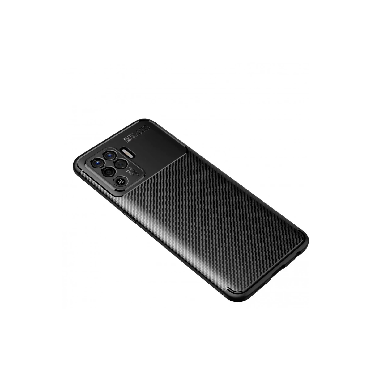 Newface Oppo Reno 5 Lite Kılıf Auto Focus Karbon Kapak - Siyah — görsel 5
