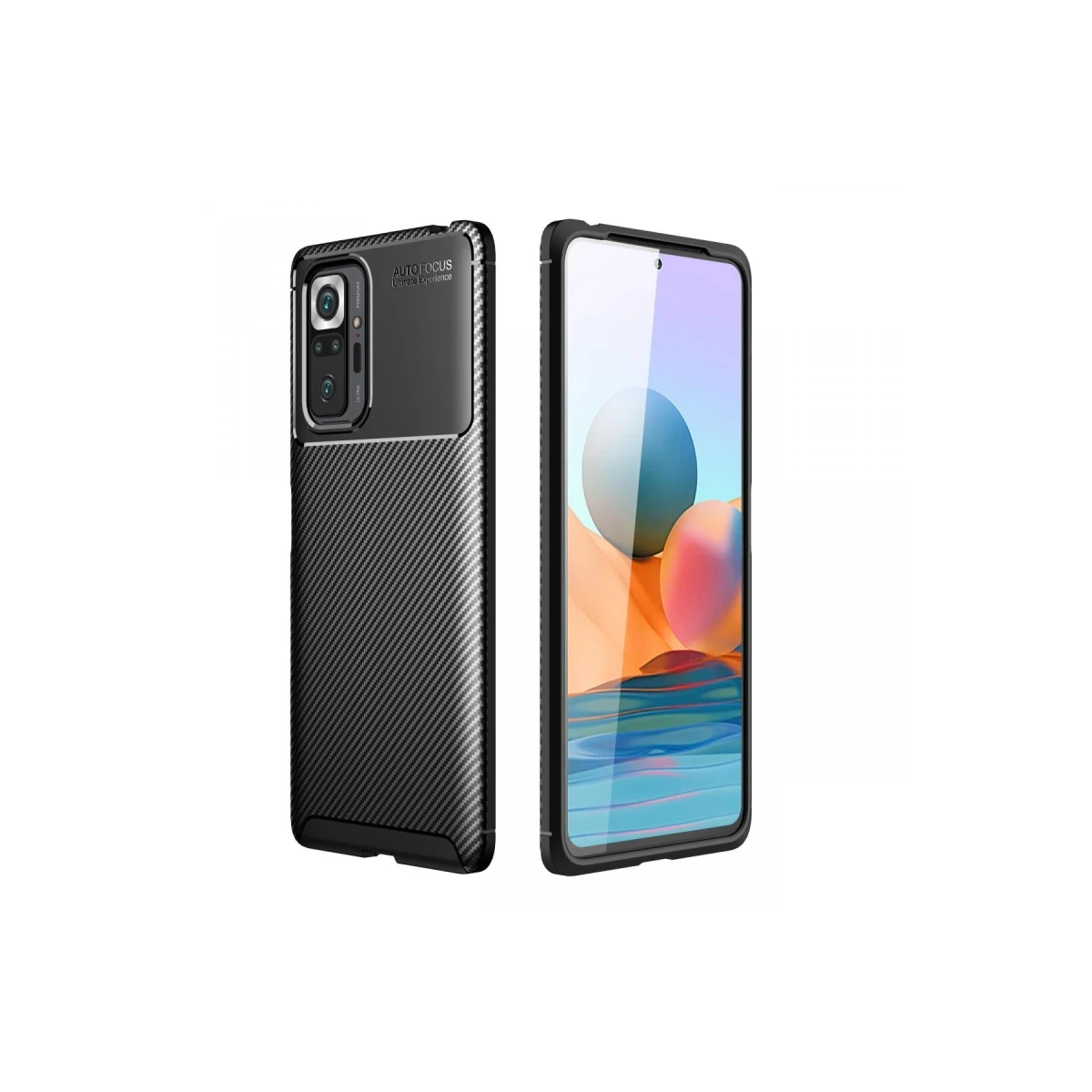 Newface Xiaomi Redmi Note 10 Pro Kılıf Auto Focus Karbon Kapak - Siyah — görsel 3