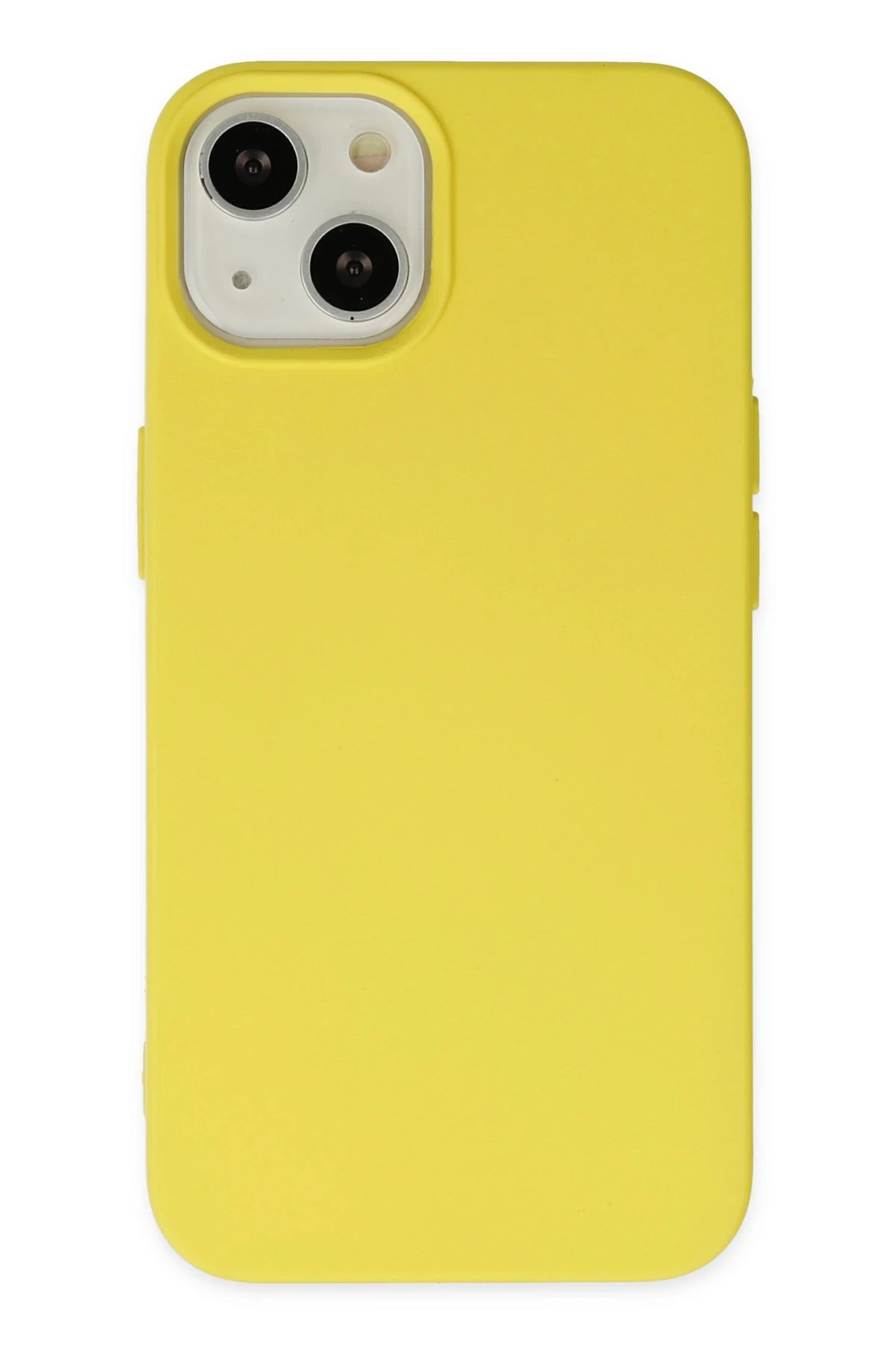 Newface iPhone 14 Plus Kılıf Nano içi Kadife Silikon - Sarı
