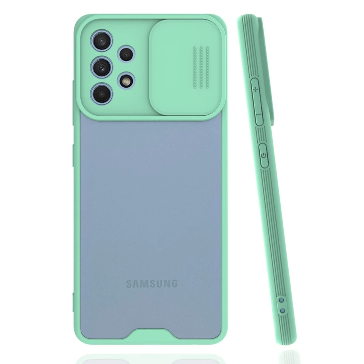 Newface Samsung Galaxy A32 Kılıf Platin Kamera Koruma Silikon - Açık Yeşil — görsel 3