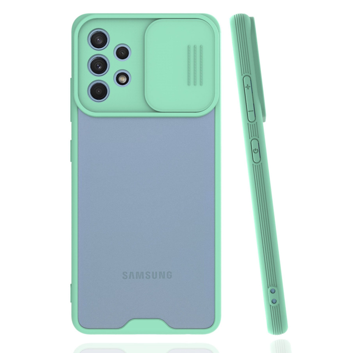 Newface Samsung Galaxy A32 Kılıf Platin Kamera Koruma Silikon - Açık Yeşil — görsel 5