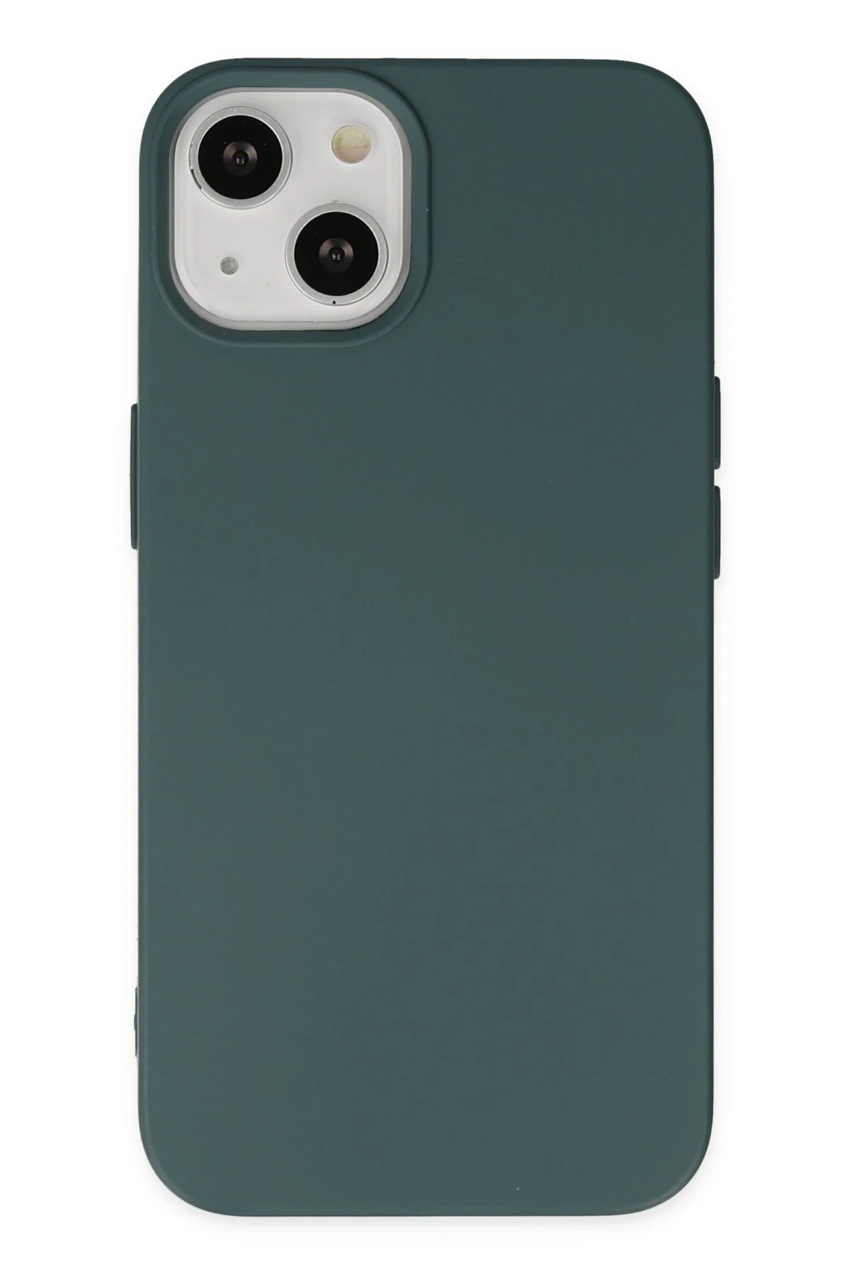 Newface iPhone 14 Plus Kılıf Nano içi Kadife Silikon - Koyu Yeşil
