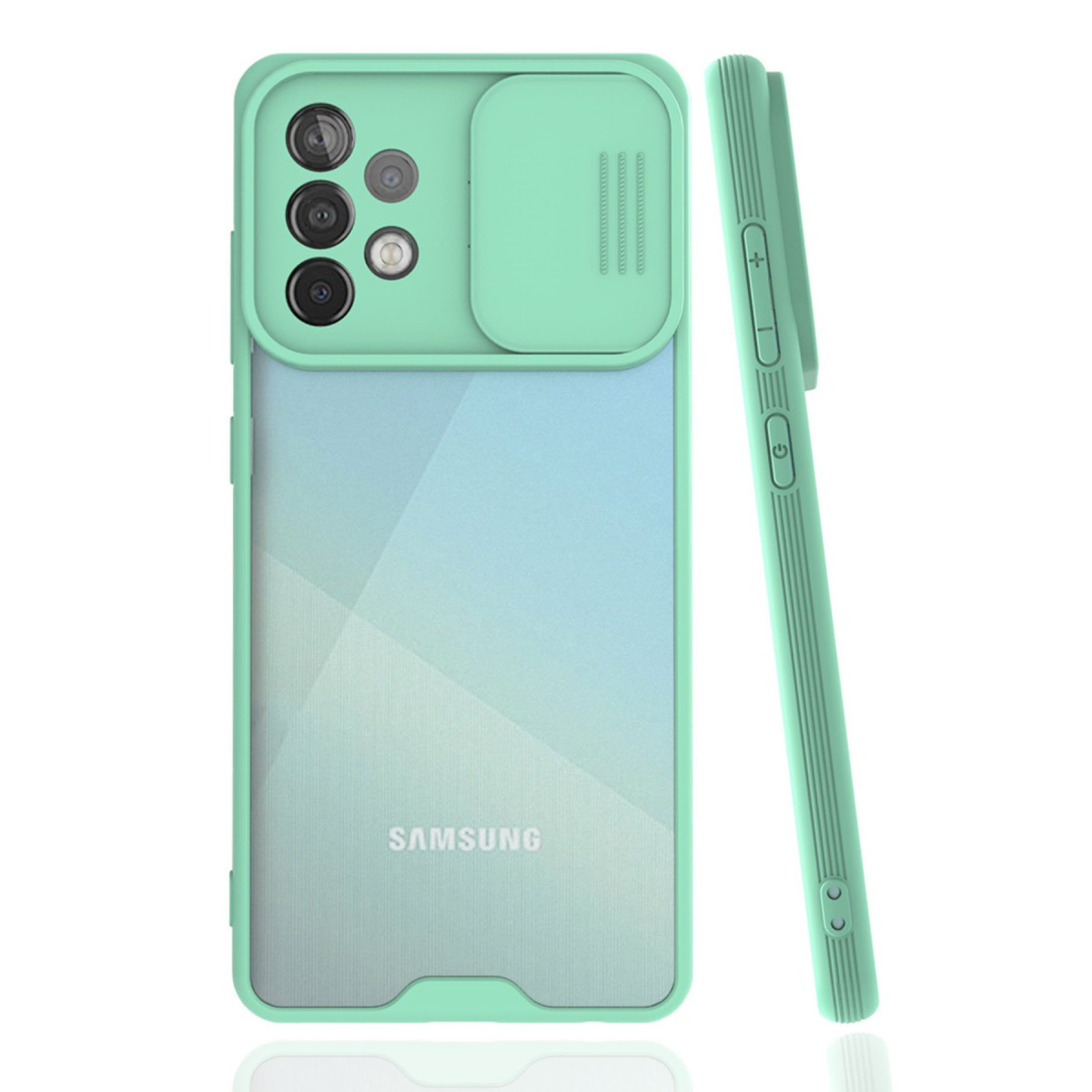 Newface Samsung Galaxy A52 Kılıf Platin Kamera Koruma Silikon - Açık Yeşil — görsel 5