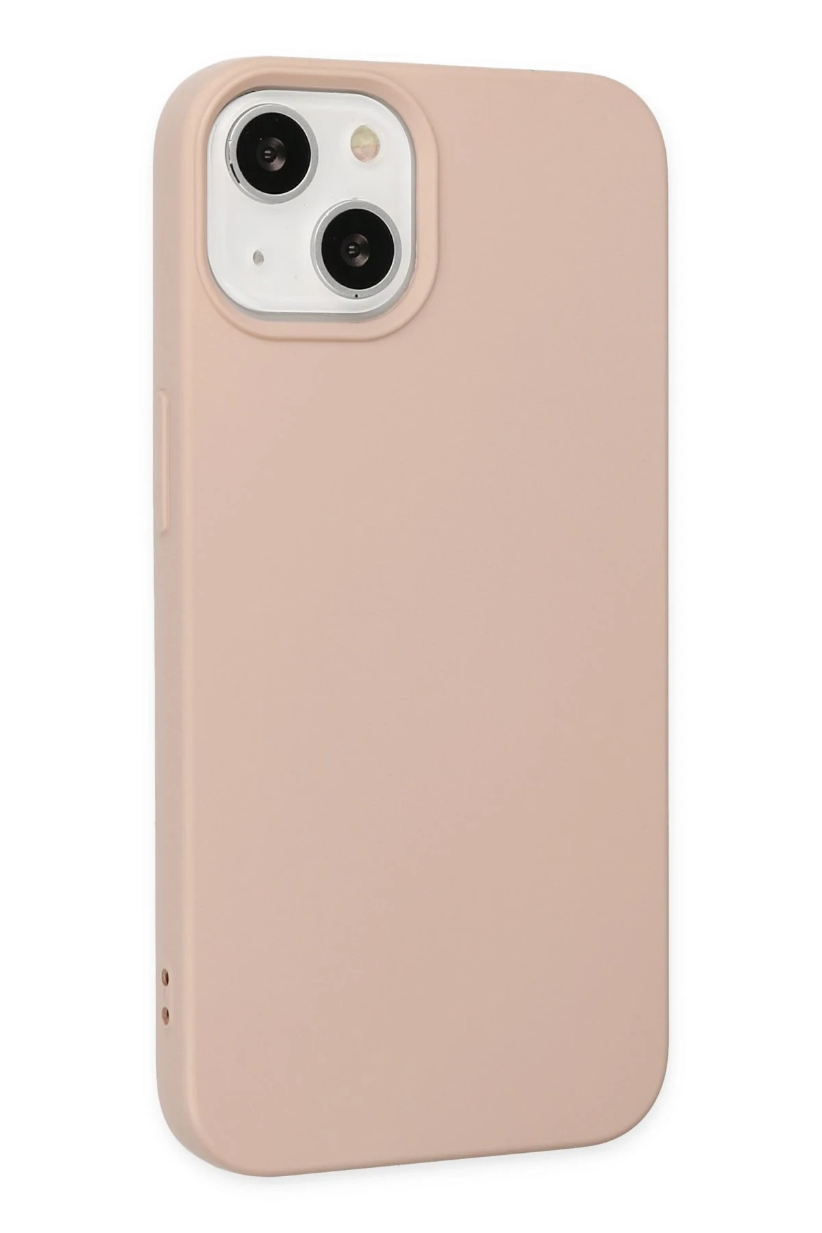 Newface iPhone 14 Plus Kılıf Nano içi Kadife Silikon - Pudra