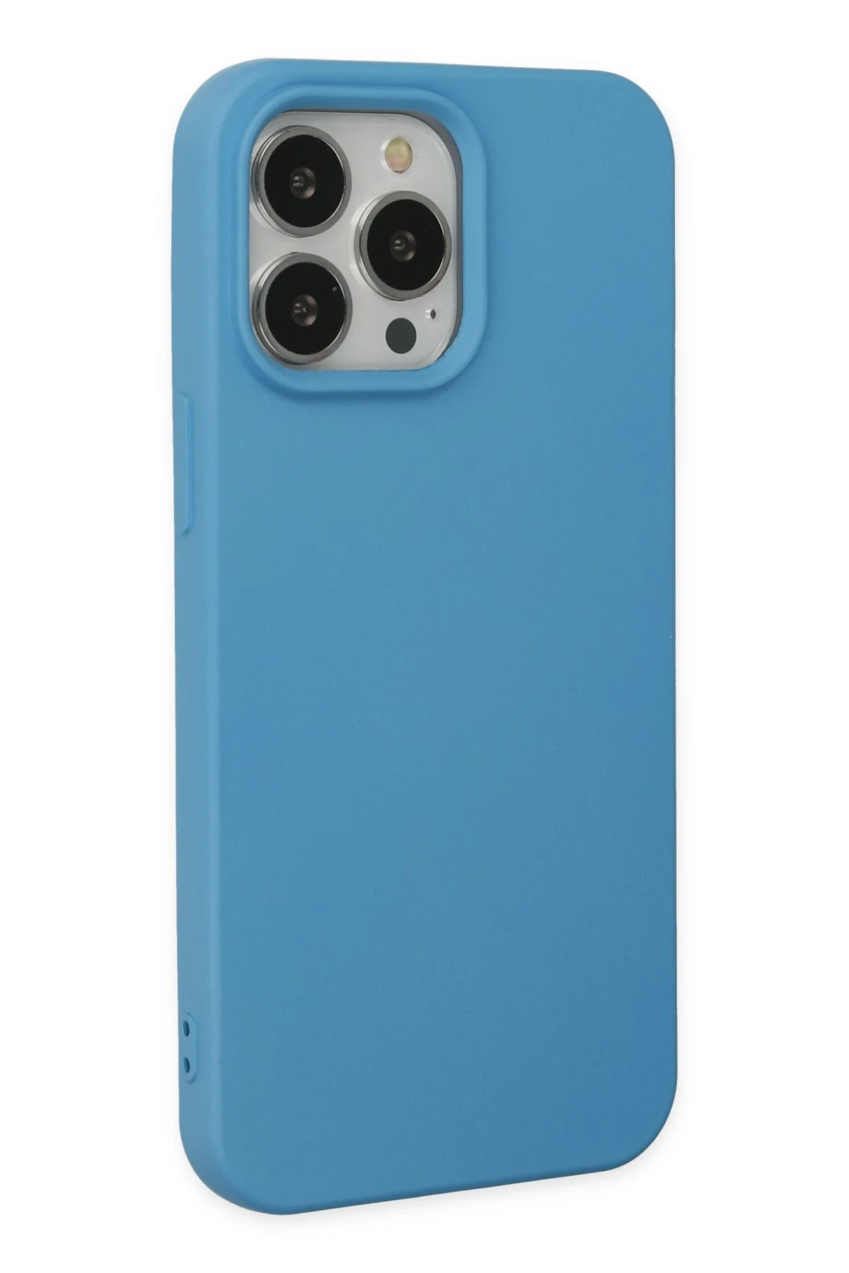 Newface iPhone 14 Pro Kılıf Nano içi Kadife Silikon - Mavi