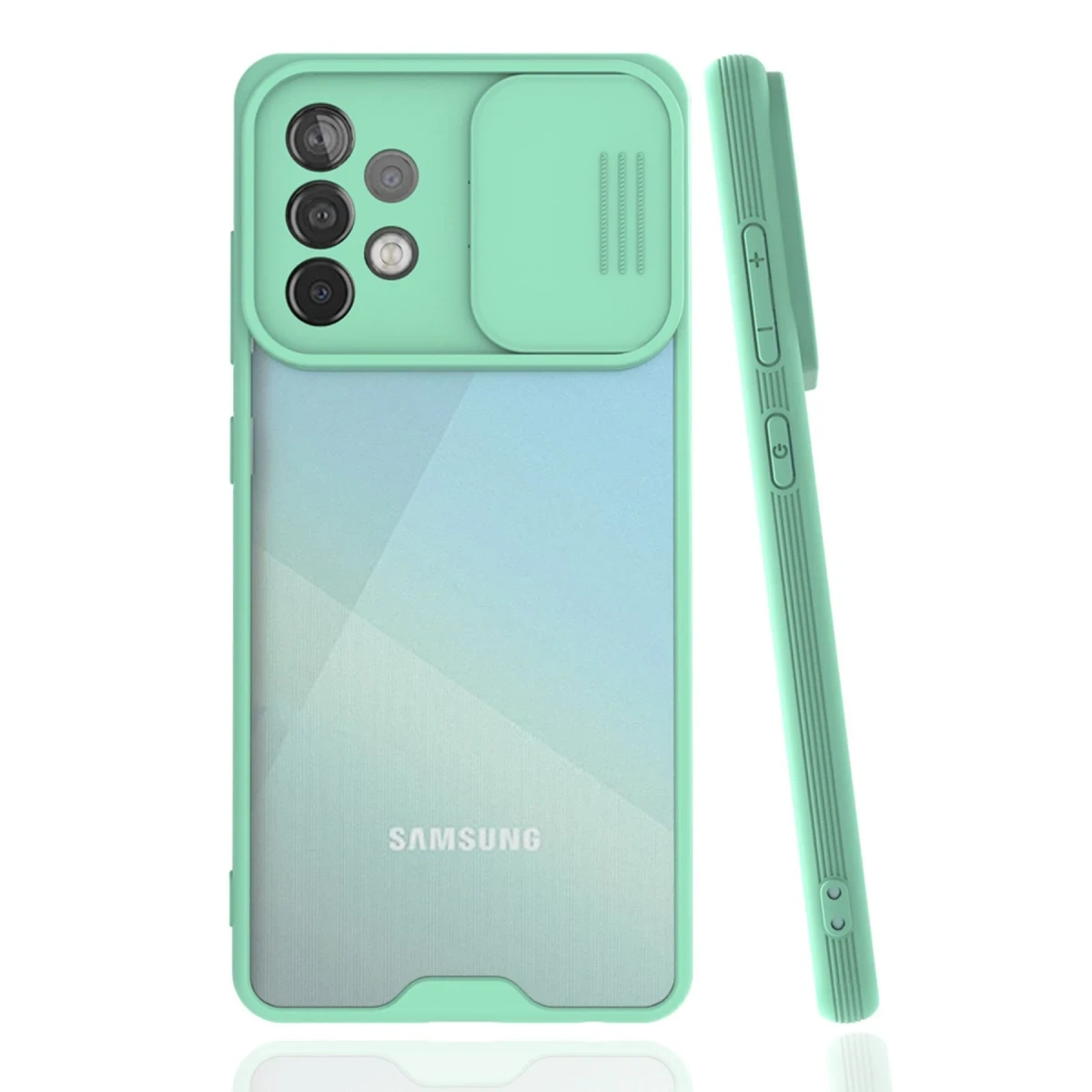 Newface Samsung Galaxy A72 Kılıf Platin Kamera Koruma Silikon - Açık Yeşil — görsel 3
