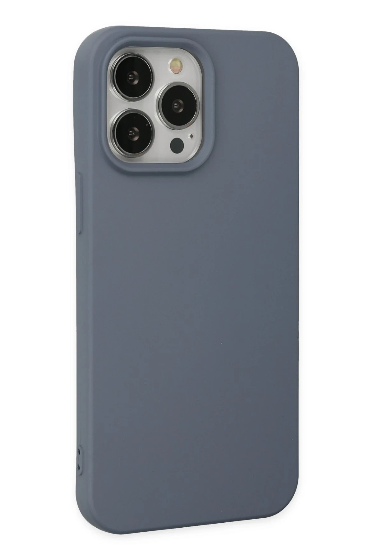 Newface iPhone 14 Pro Kılıf Nano içi Kadife Silikon - Gri