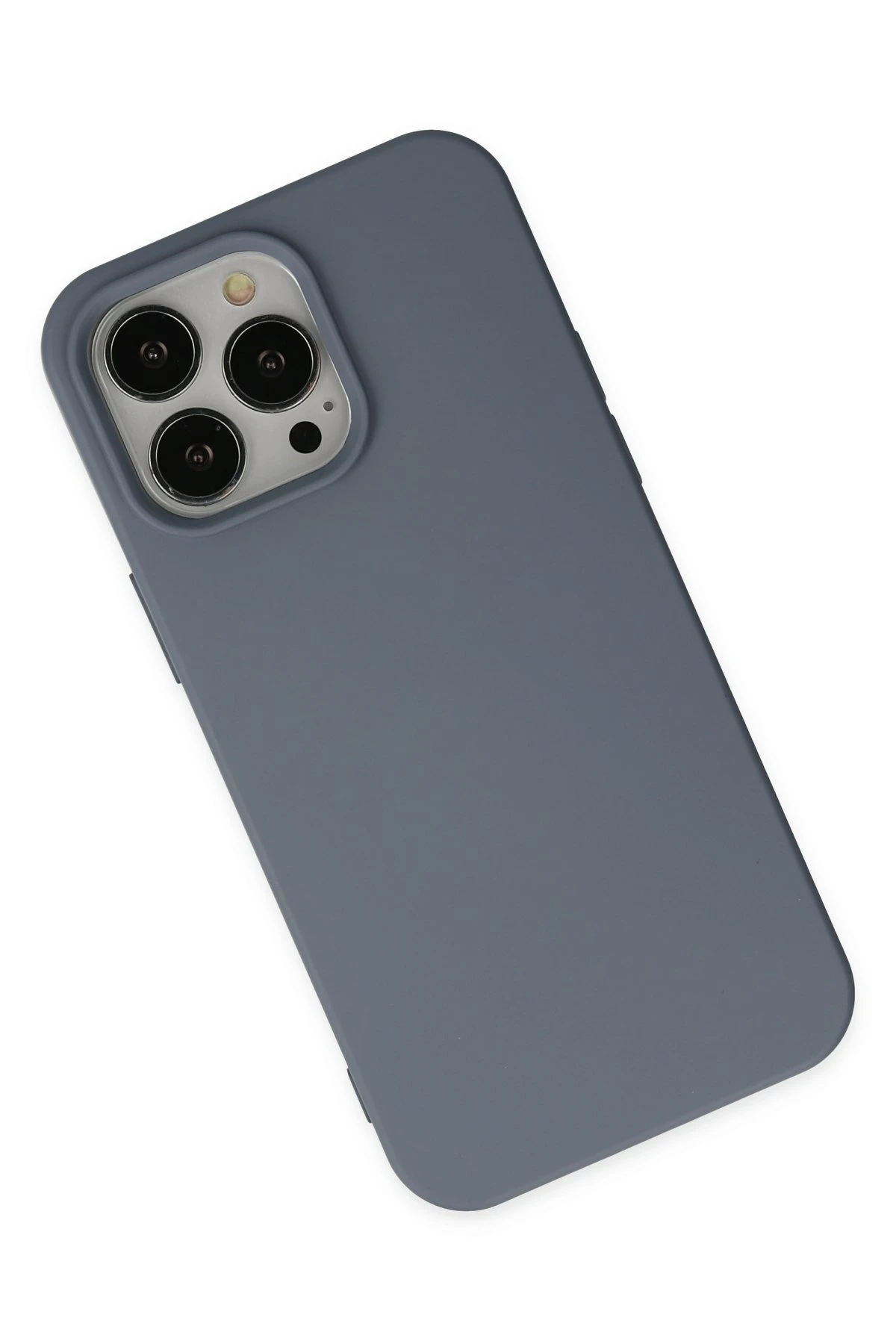 Newface iPhone 14 Pro Kılıf Nano içi Kadife Silikon - Gri