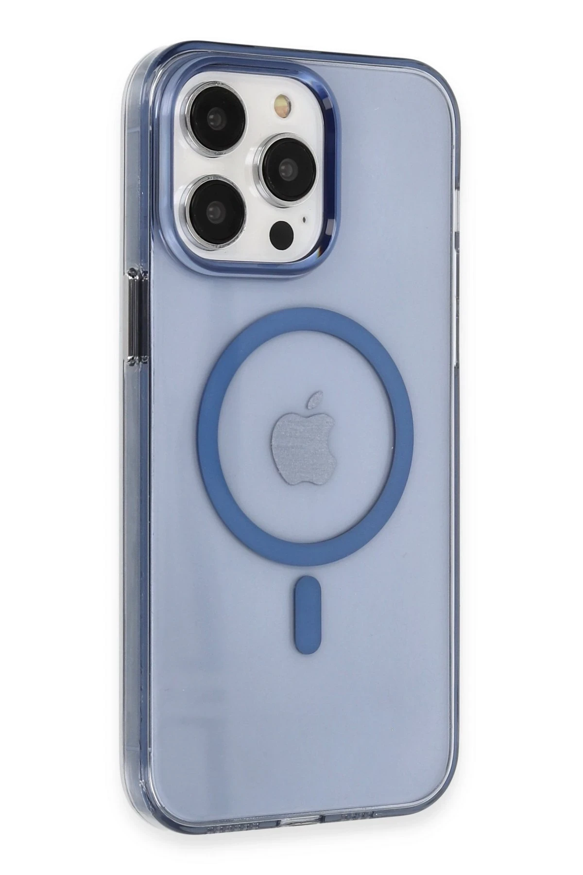 Newface iPhone 14 Pro Kılıf Tron Şeffaf Magsafe Kapak - Mavi