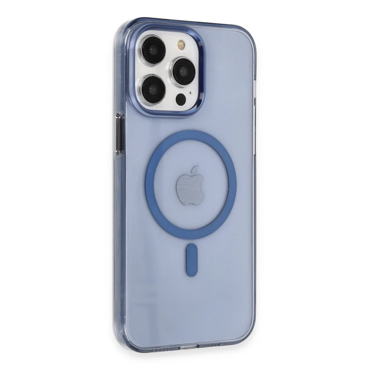 Apple iPhone 14 Pro Kılıf Tron Şeffaf Magsafe Kapak - Mavi