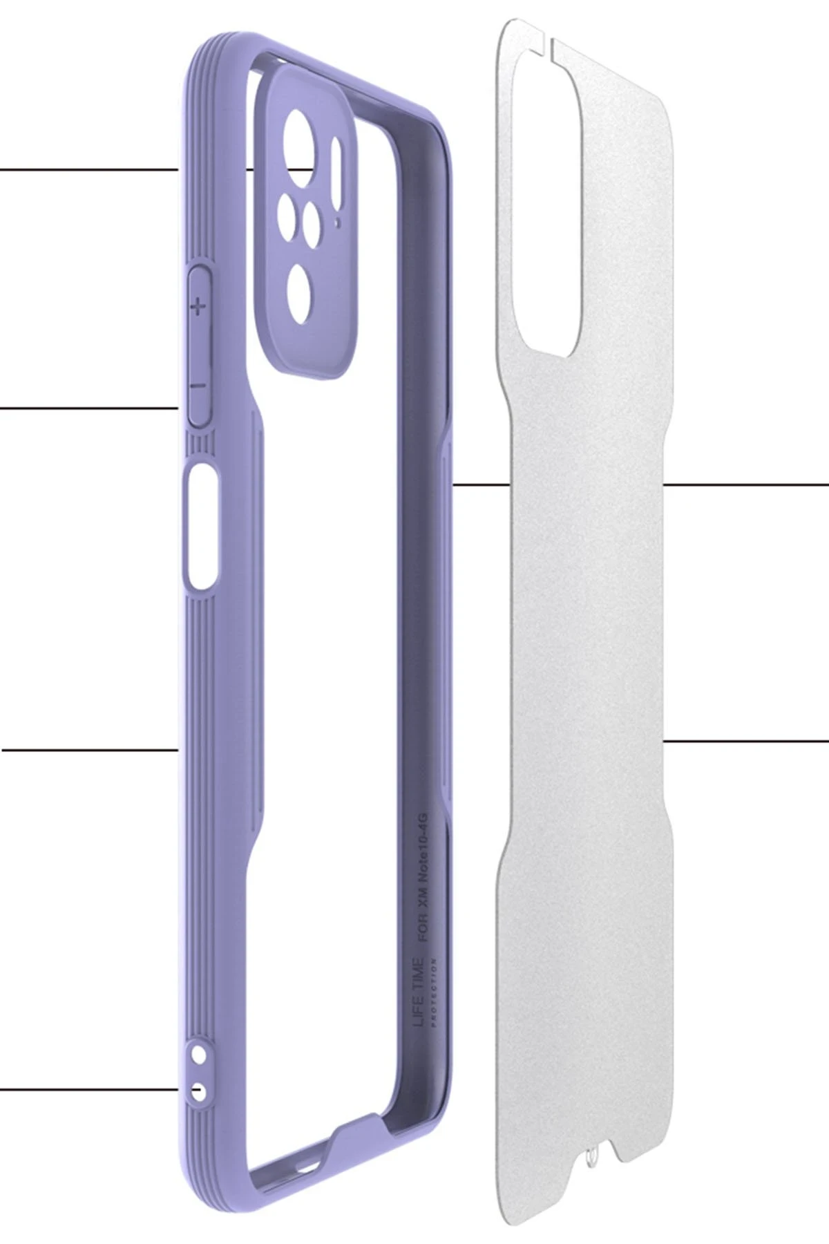 Newface Xiaomi Redmi Note 10 Kılıf Platin Silikon - Siyah — görsel 3