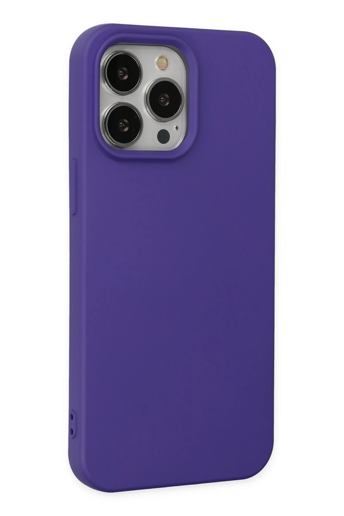 Newface iPhone 14 Pro Max Kılıf Nano içi Kadife Silikon - Mor