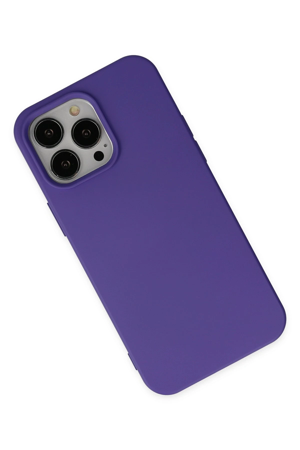 Newface iPhone 14 Pro Max Kılıf Nano içi Kadife Silikon - Mor
