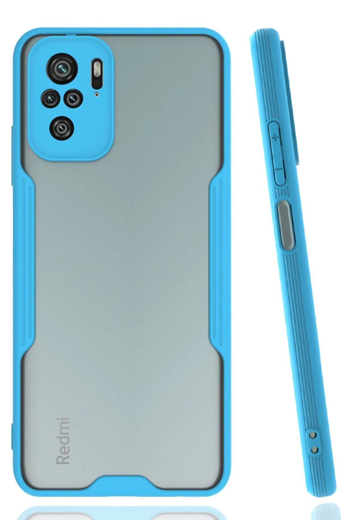 Newface Xiaomi Redmi Note 10 Kılıf Platin Silikon - Mavi