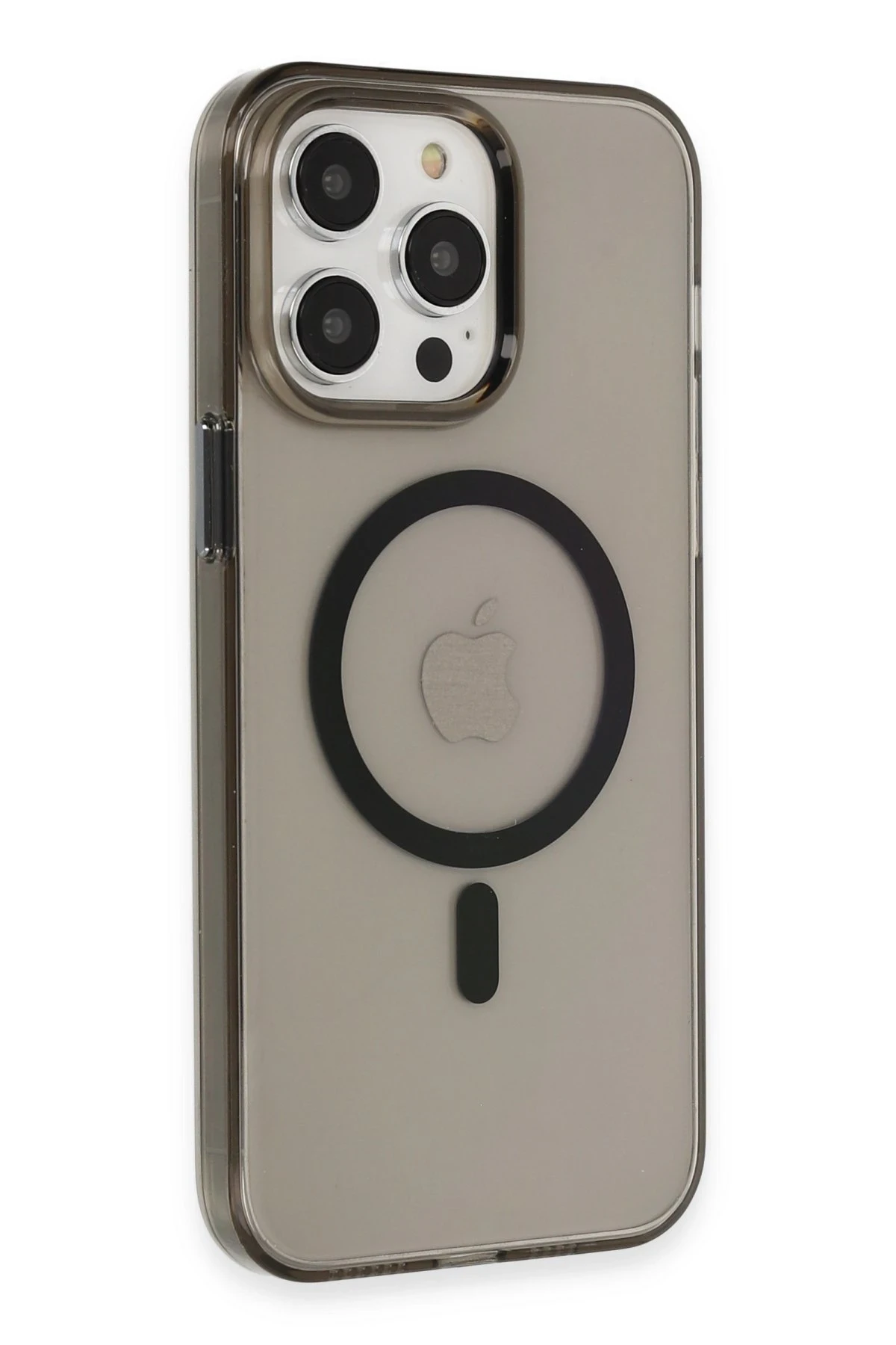 Newface Apple iPhone 14 Pro Max Kılıf Tron Şeffaf Magsafe Kapak - Siyah