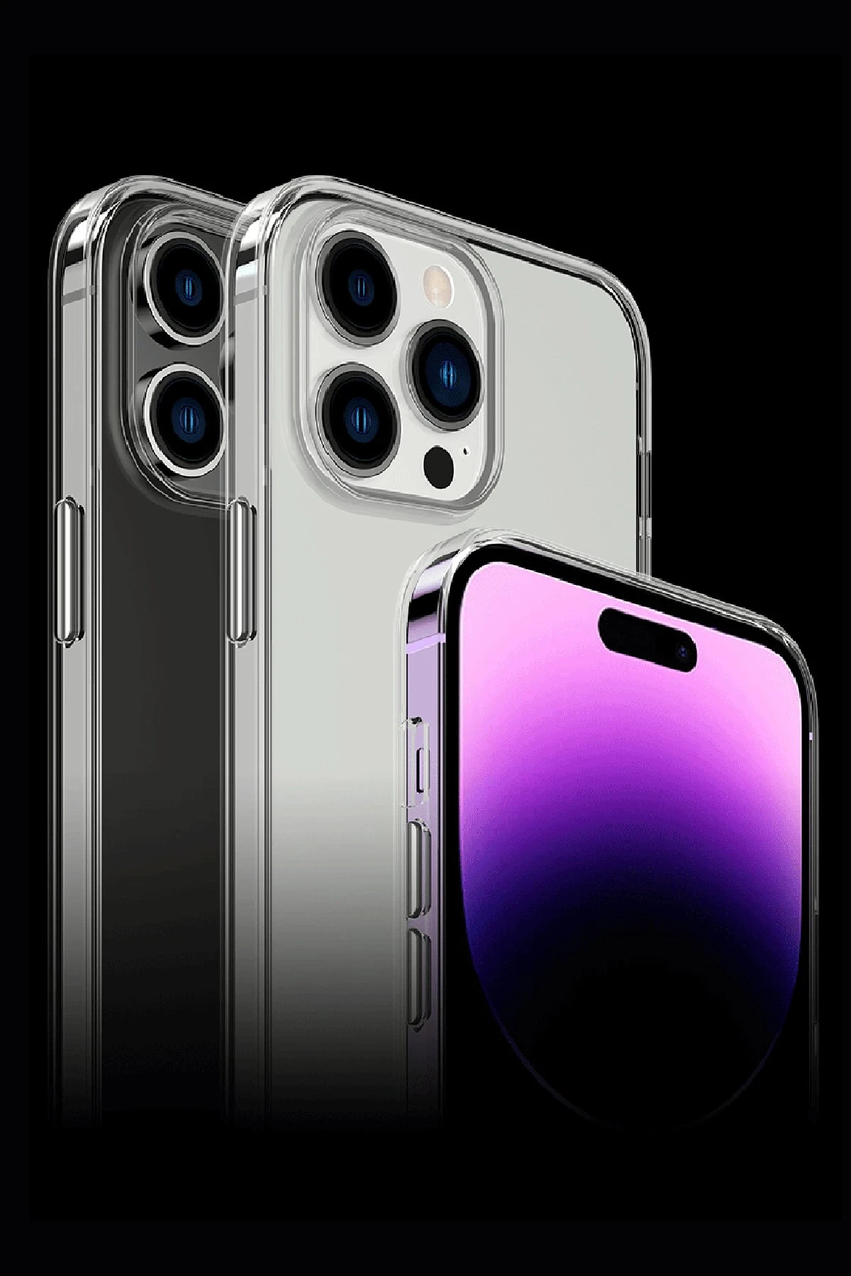 Newface Apple iPhone 14 Pro Max Kılıf Tron Şeffaf Magsafe Kapak - Siyah — görsel 4