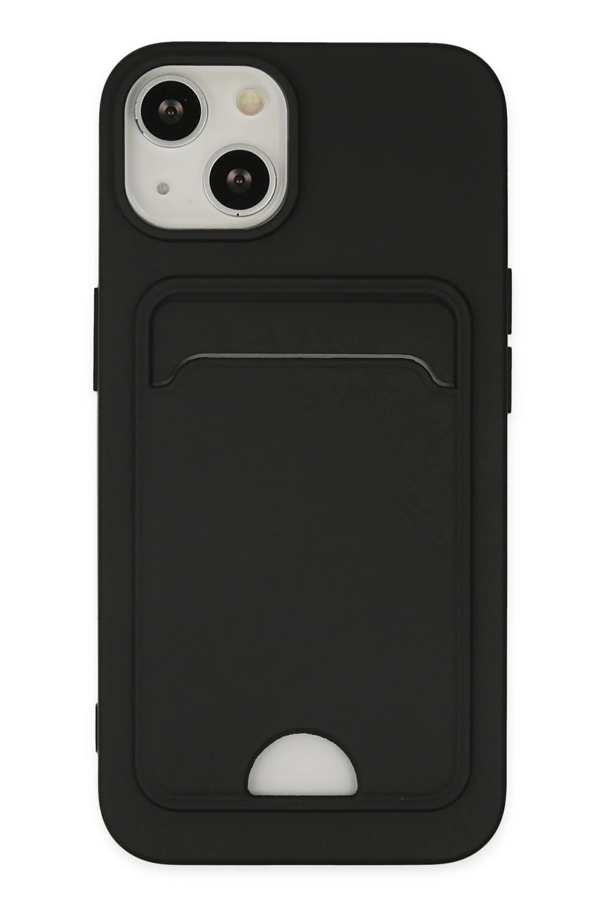 Newface iPhone 14 Plus Kılıf Kelvin Kartvizitli Silikon - Siyah