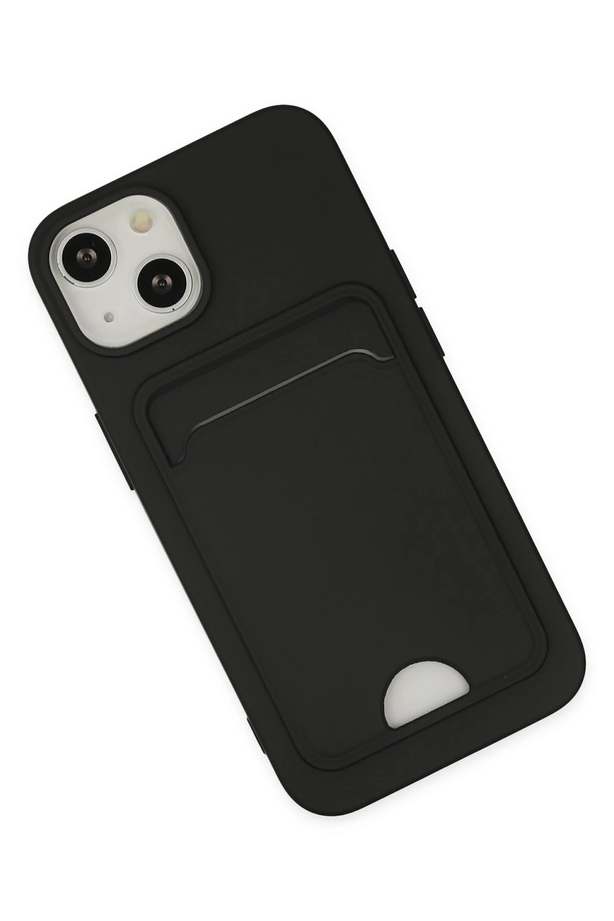 Newface iPhone 14 Plus Kılıf Kelvin Kartvizitli Silikon - Siyah