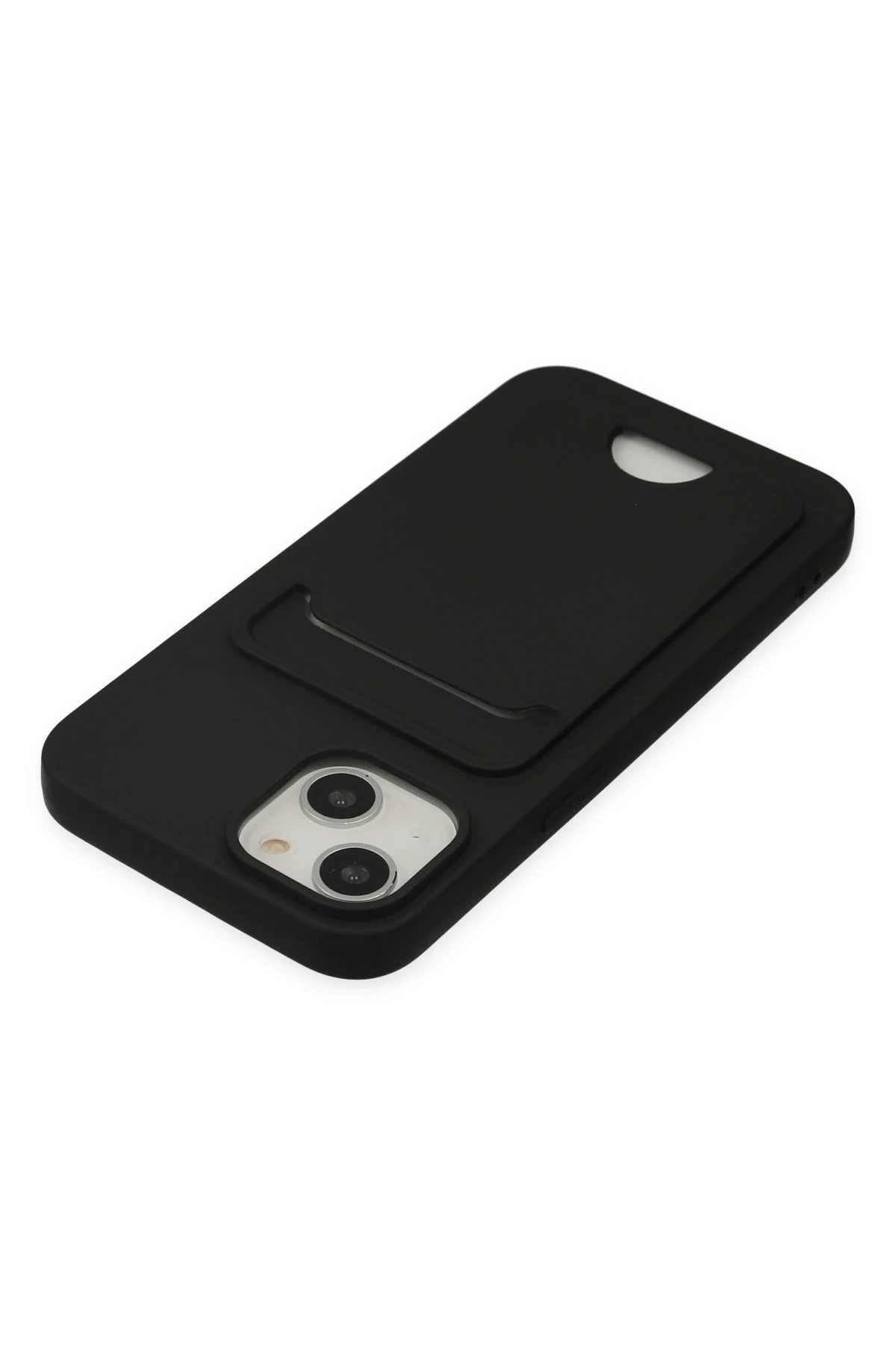 Newface iPhone 14 Plus Kılıf Kelvin Kartvizitli Silikon - Siyah