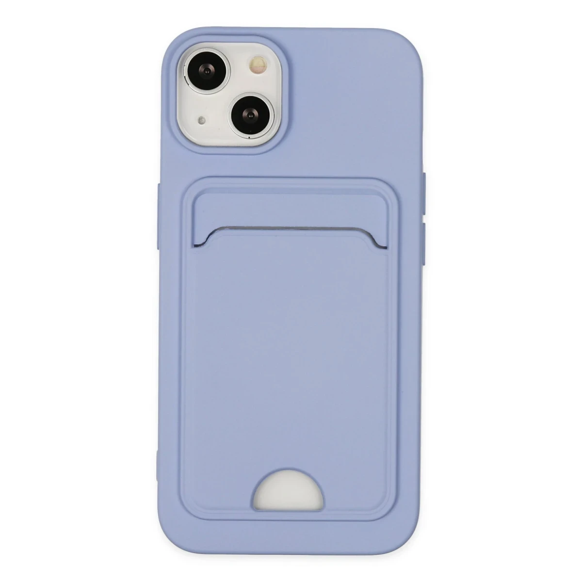 Newface Apple iPhone 14 Plus Kılıf Kelvin Kartvizitli Silikon - Lila