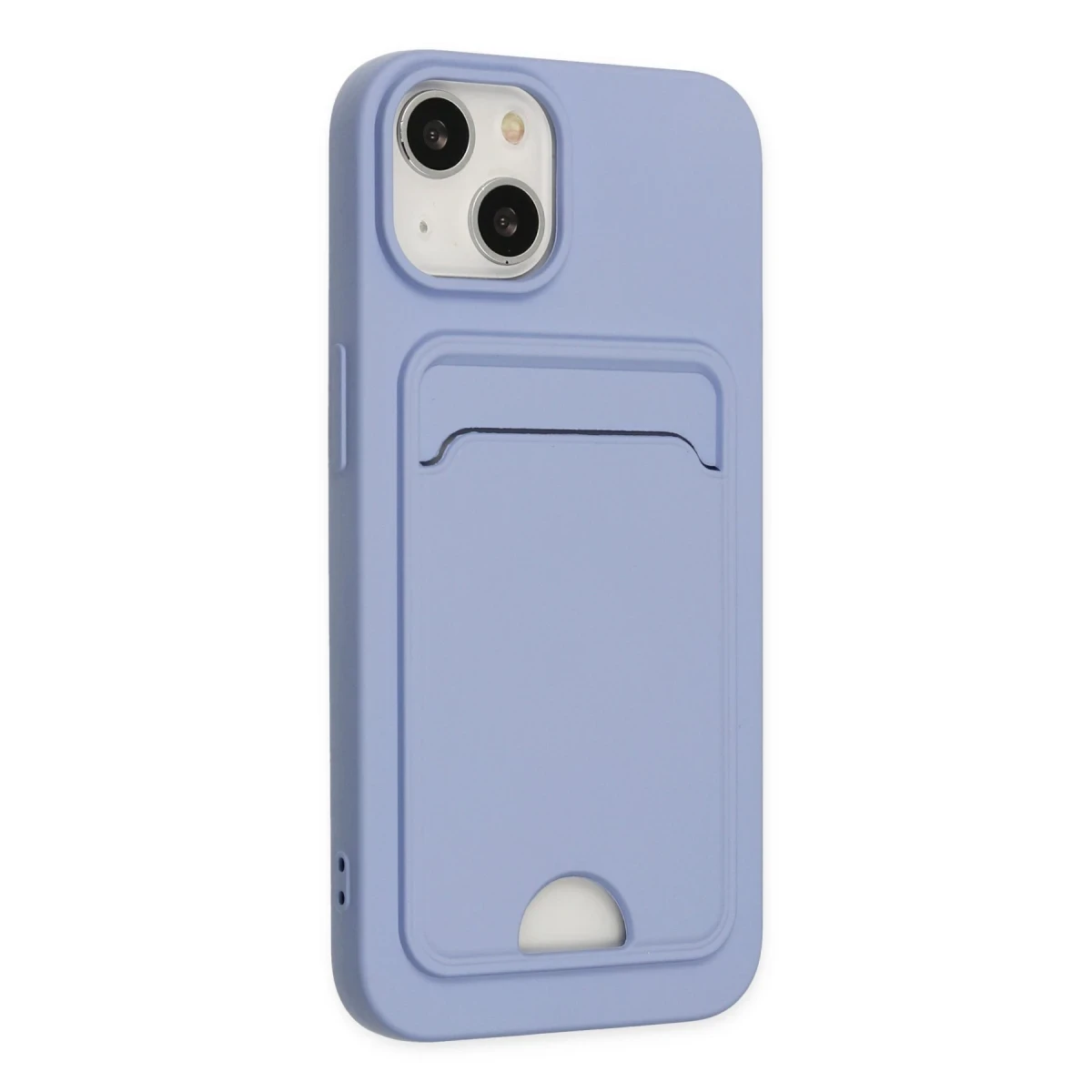 Newface Apple iPhone 14 Plus Kılıf Kelvin Kartvizitli Silikon - Lila