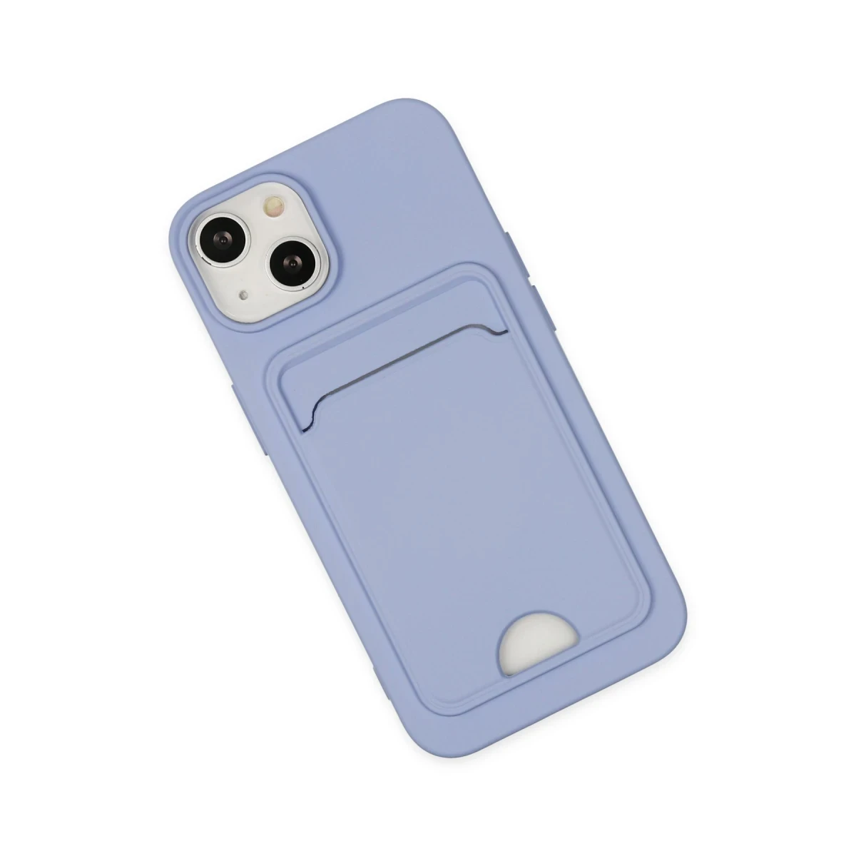 Newface Apple iPhone 14 Plus Kılıf Kelvin Kartvizitli Silikon - Lila