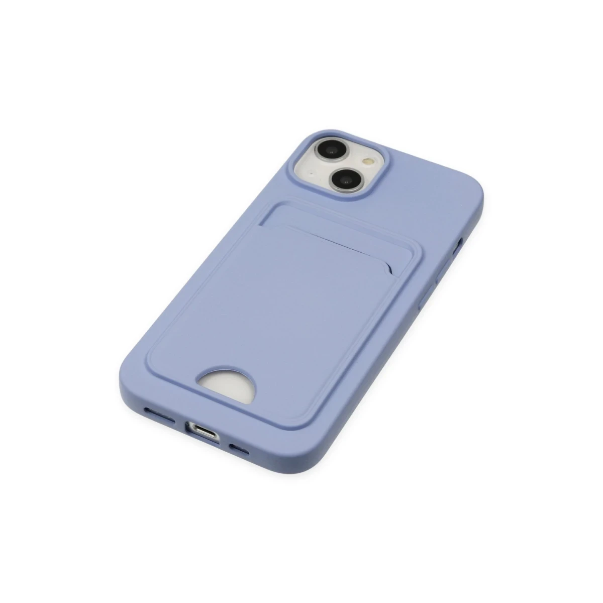Newface Apple iPhone 14 Plus Kılıf Kelvin Kartvizitli Silikon - Lila