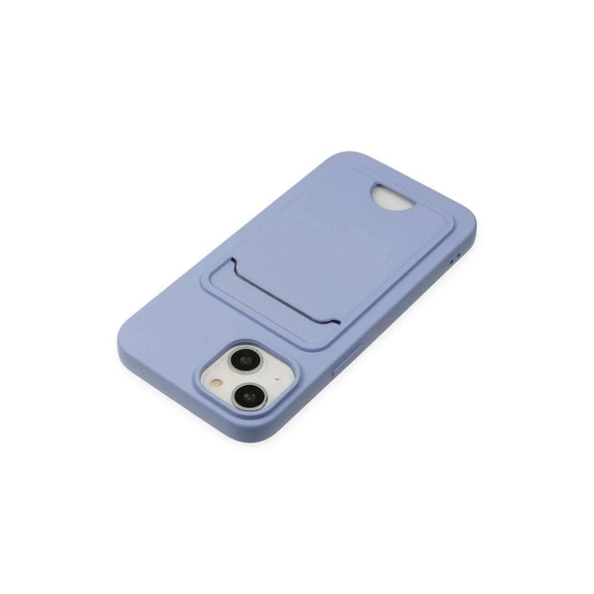 Newface Apple iPhone 14 Plus Kılıf Kelvin Kartvizitli Silikon - Lila