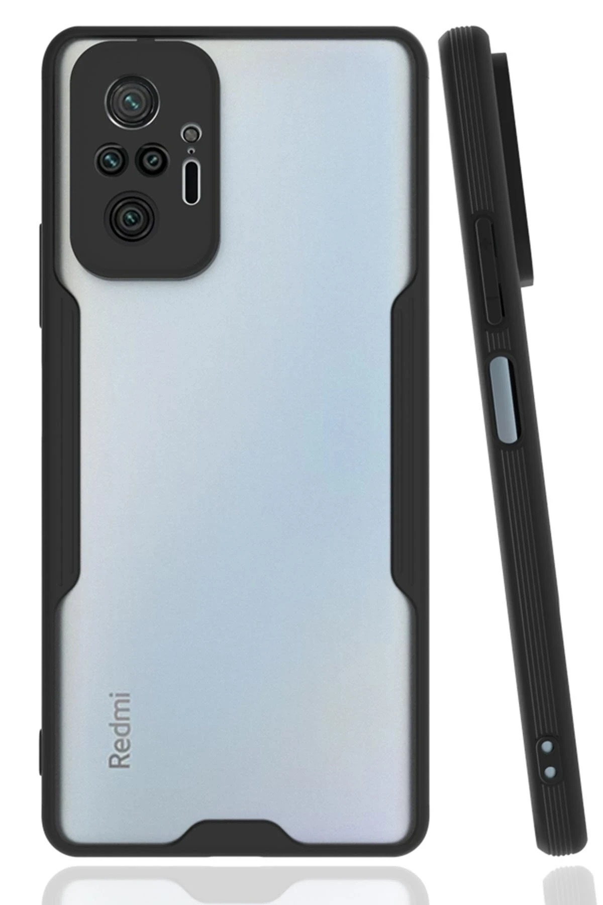 Newface Xiaomi Redmi Note 10 Pro Kılıf Platin Silikon - Siyah