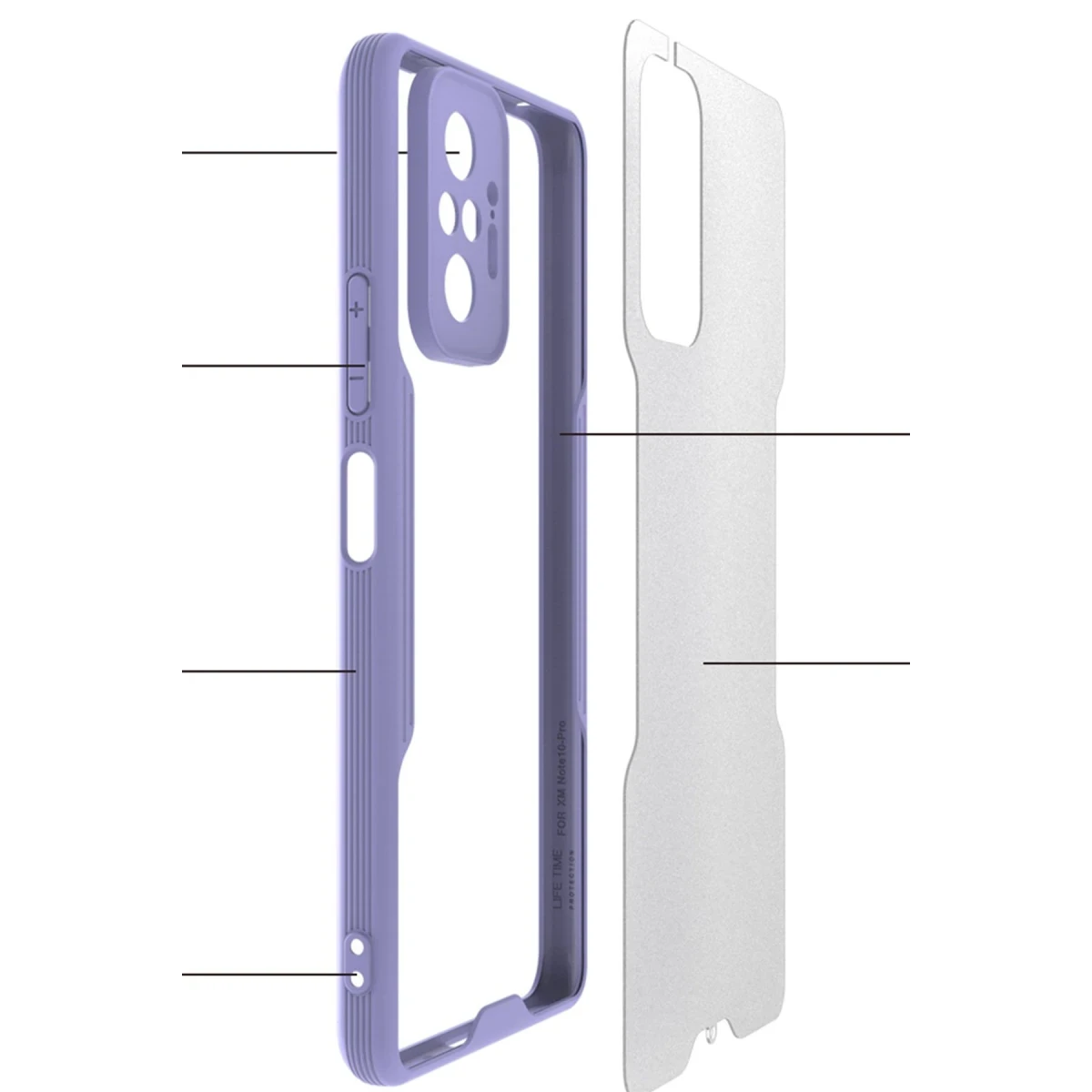 Newface Xiaomi Redmi Note 10 Pro Kılıf Platin Silikon - Siyah — görsel 5