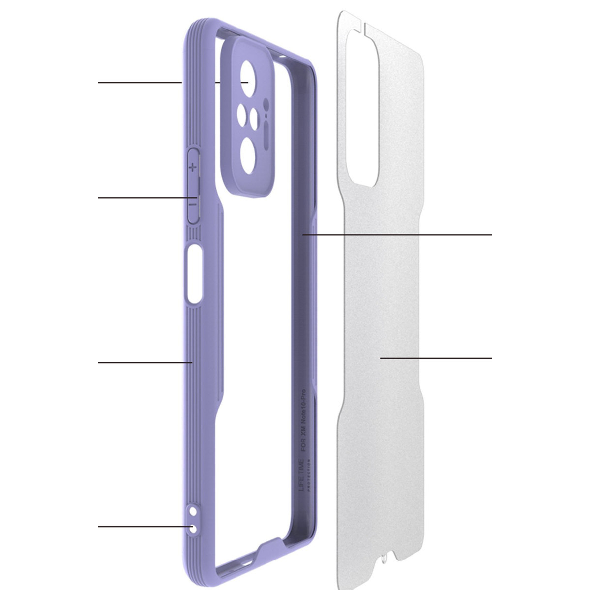 Newface Xiaomi Redmi Note 10 Pro Kılıf Platin Silikon - Siyah — görsel 8