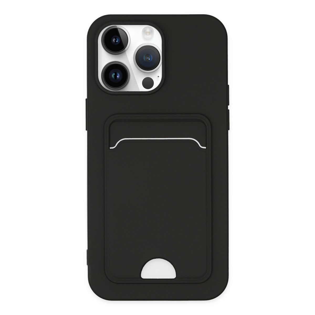 Newface Apple iPhone 14 Pro Kılıf Kelvin Kartvizitli Silikon - Siyah — görsel 7