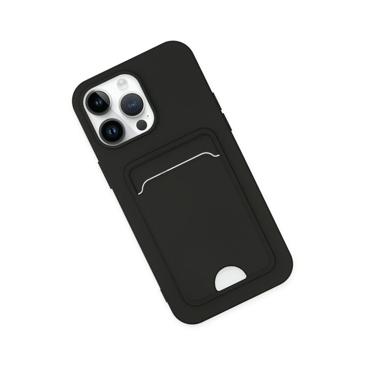 Newface Apple iPhone 14 Pro Kılıf Kelvin Kartvizitli Silikon - Siyah — görsel 5
