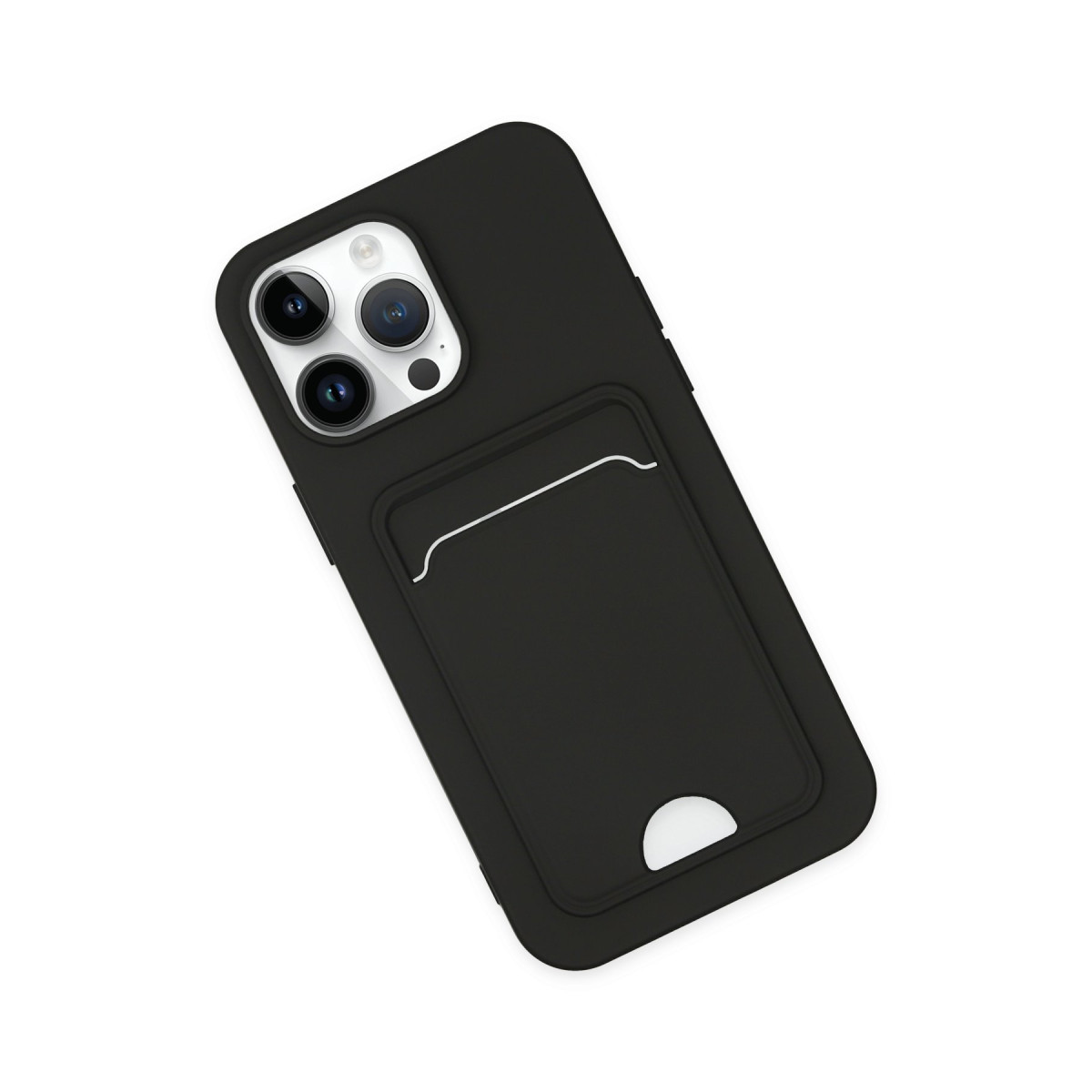 Newface Apple iPhone 14 Pro Kılıf Kelvin Kartvizitli Silikon - Siyah — görsel 8